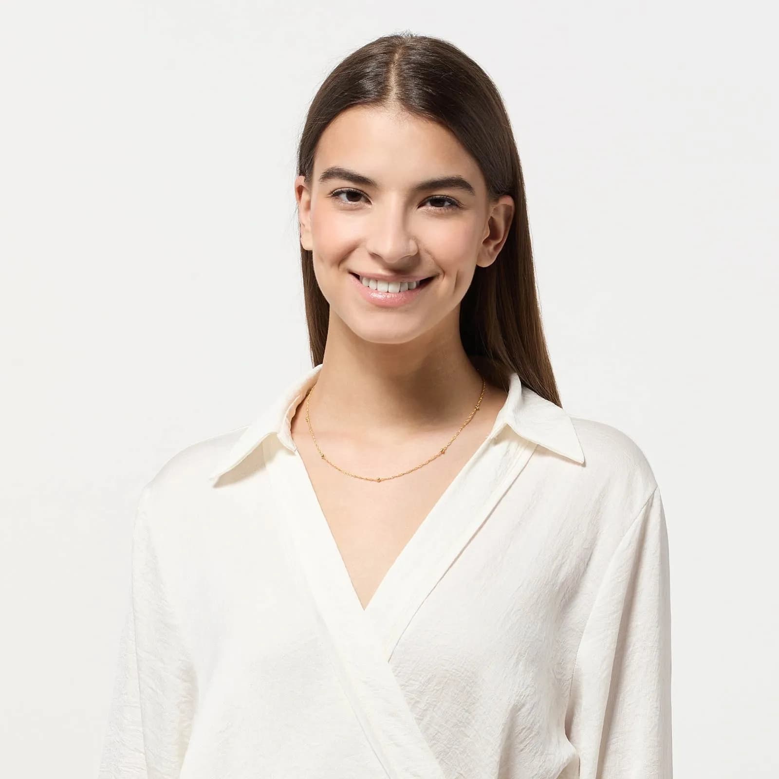 Halsband 9k guld -Twist 46 cm 4