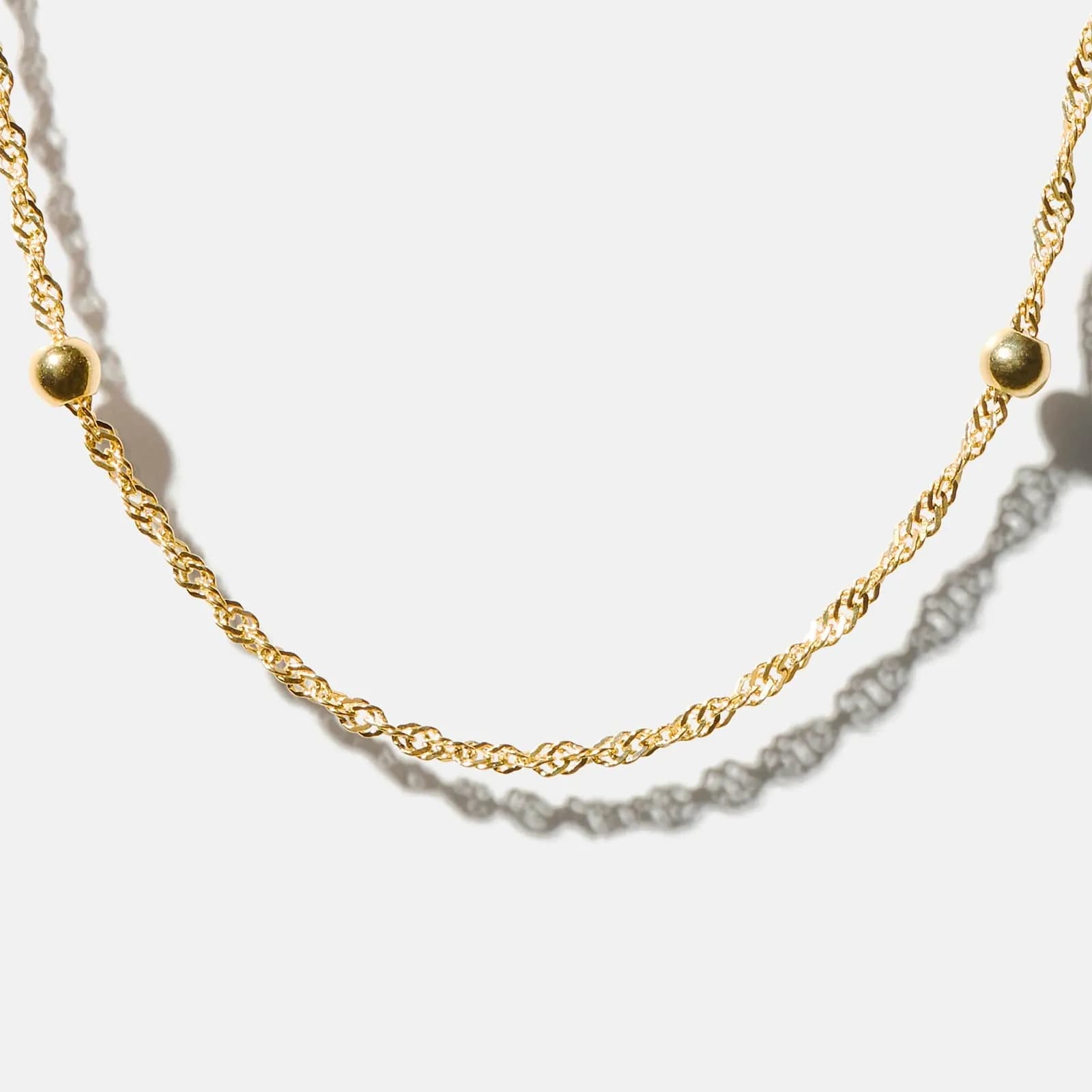 Halsband 9k guld -Twist 46 cm 5