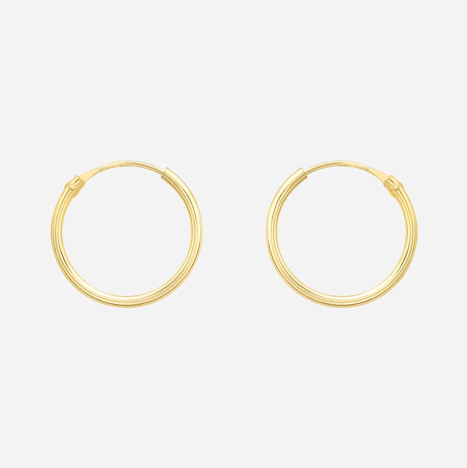 Örhängen 9k guld - rörformade hoops 13 mm 2