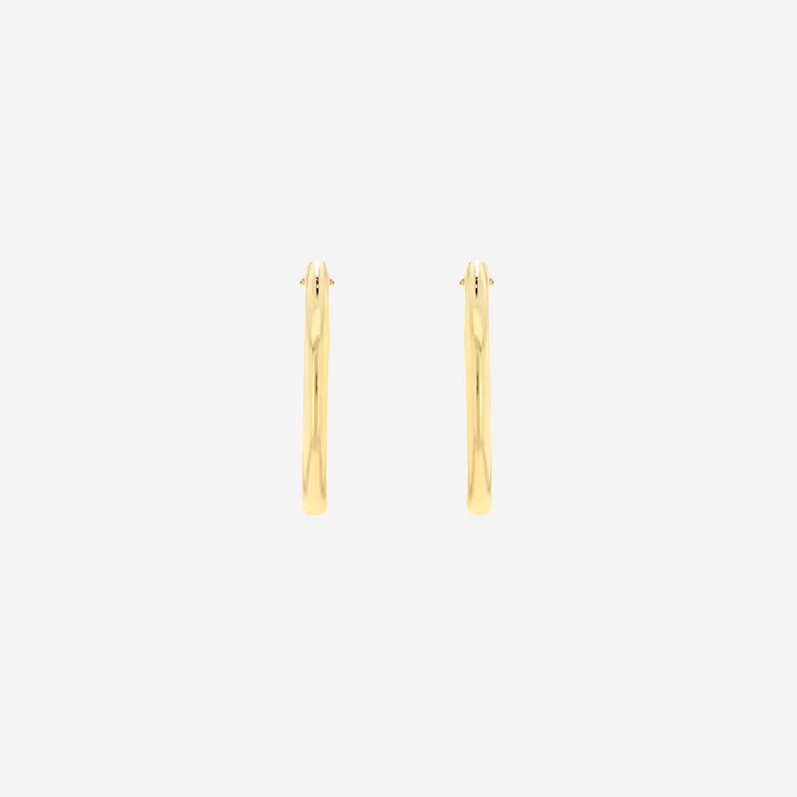 Örhängen 9k guld - rörformade hoops 13 mm 3
