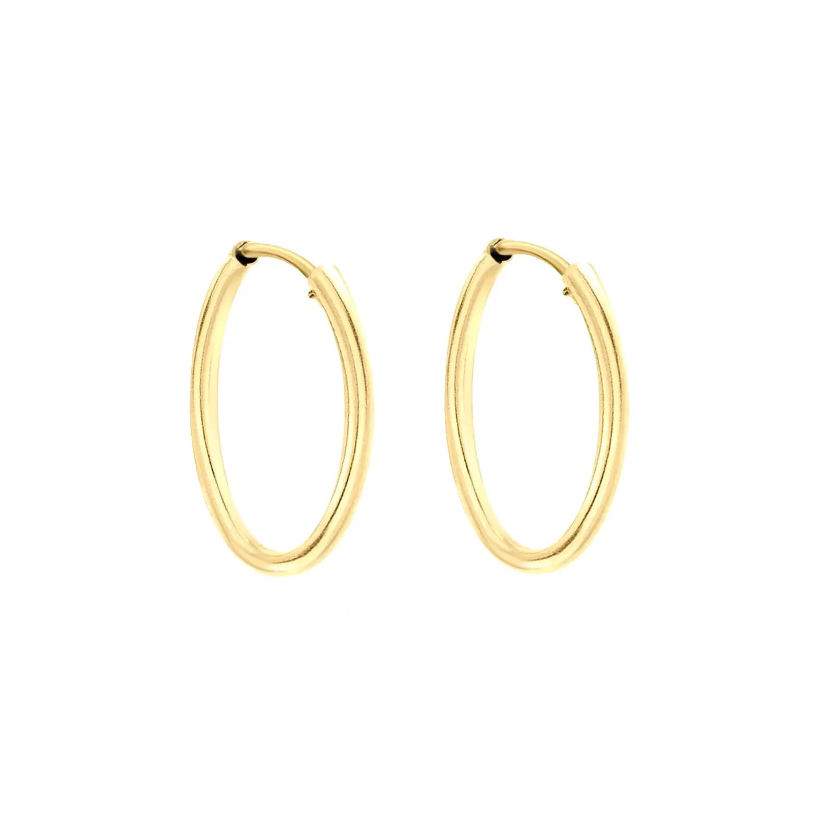 Örhängen 9k guld - rörformade hoops 18 mm