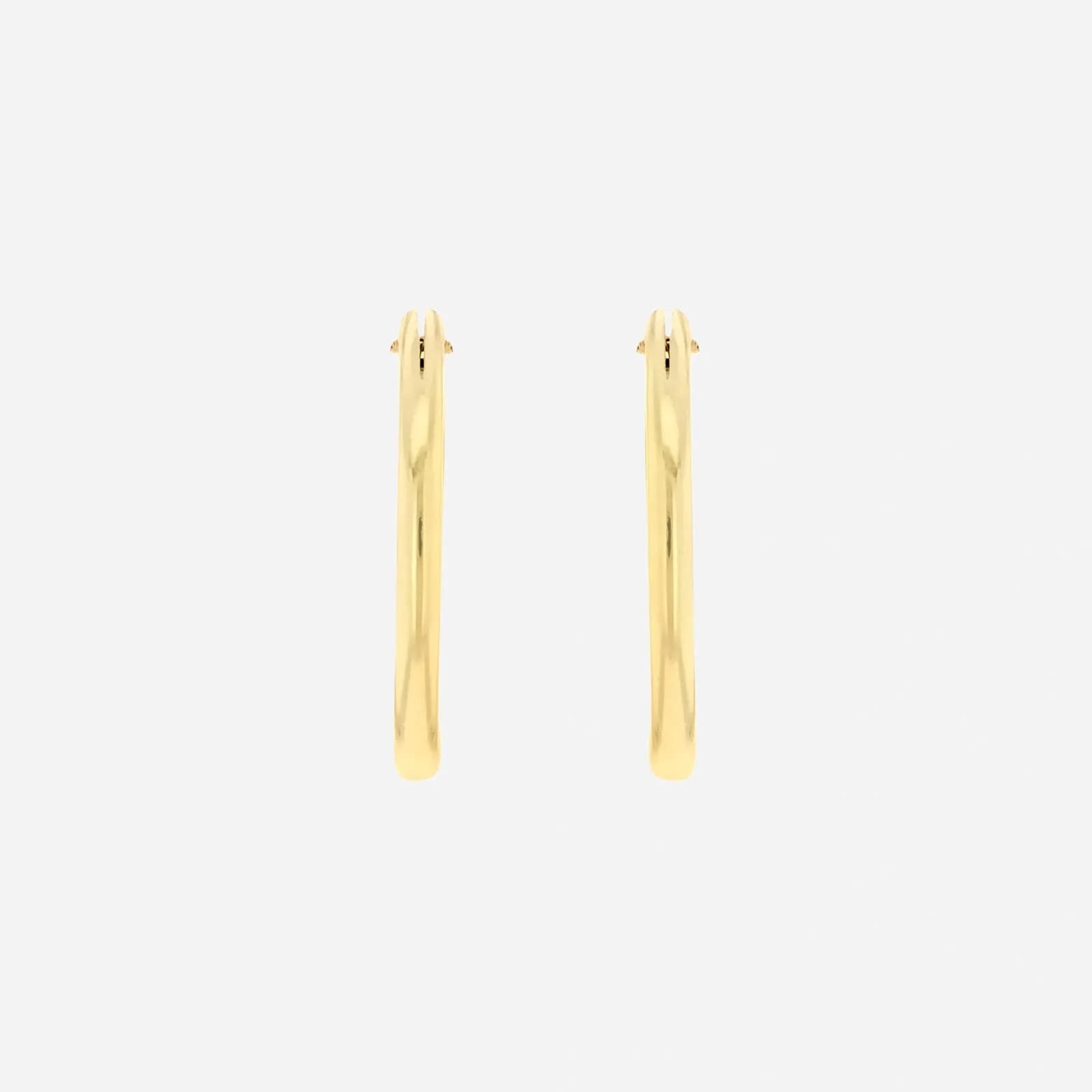 Örhängen 9k guld - rörformade hoops 18 mm 3
