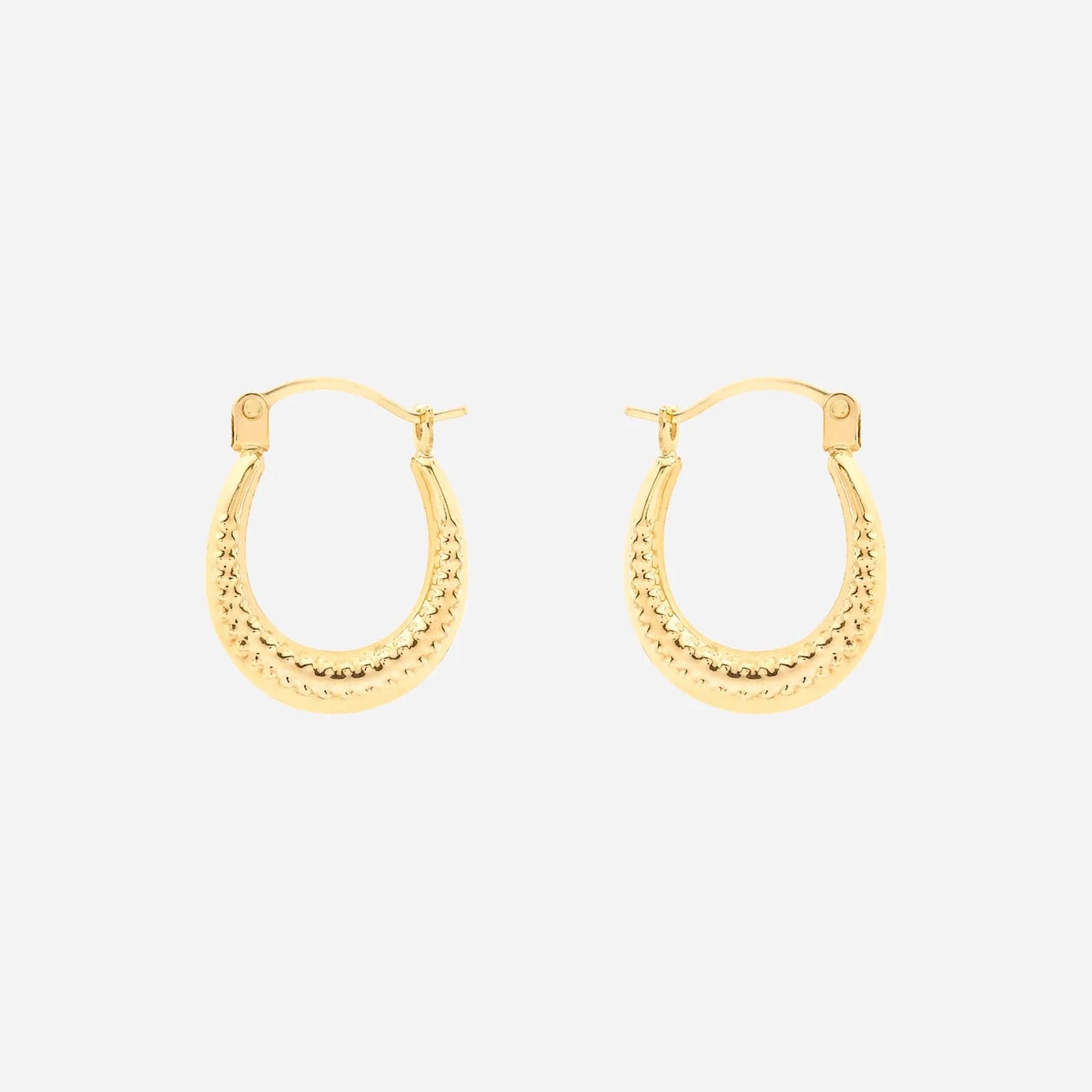 Örhängen 9k guld - Ovala Creoler 12x15 mm