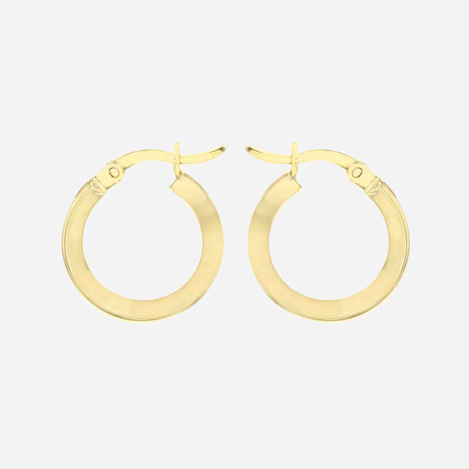 Örhängen 9k guld - hoops, kanalinfattade Kubisk Zirkonia 16 mm 3