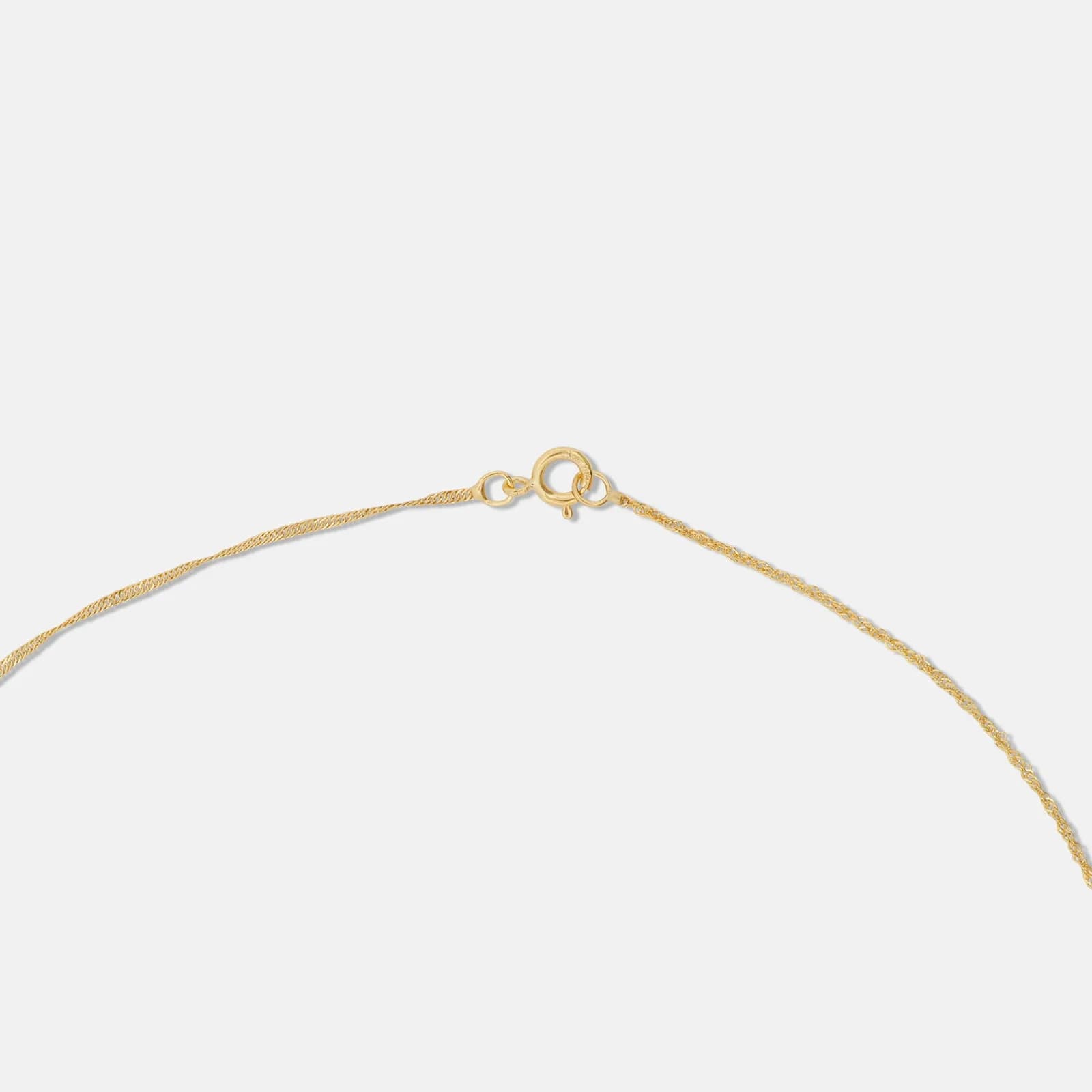 Halsband 9k guld - berlocker tricolor - 41 cm 2