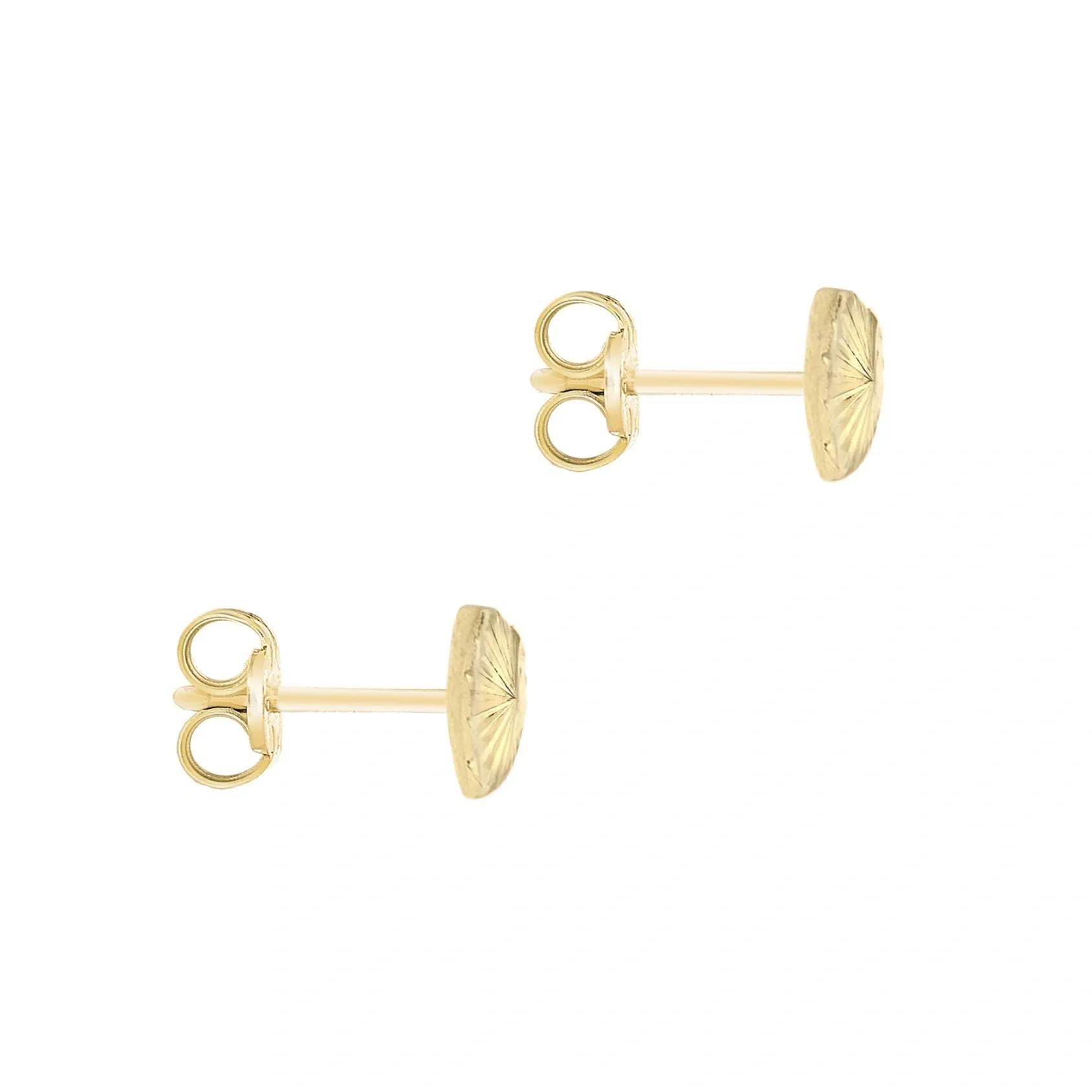 Örhängen 9k guld - facetterade hjärtan 6x6 mm 2