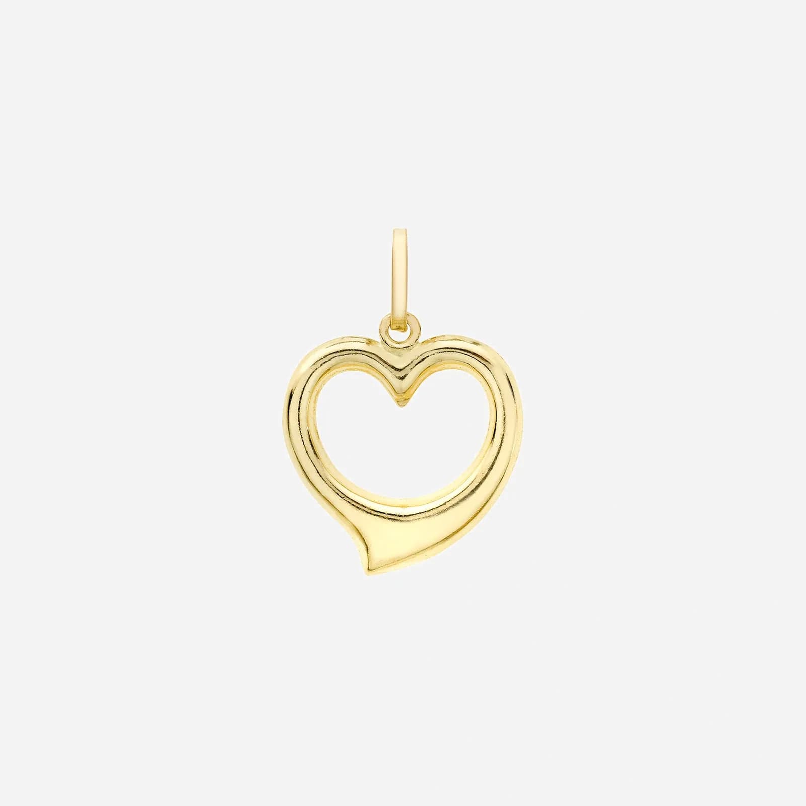 Hängsmycke 9k guld - öppet hjärta 18x16 mm