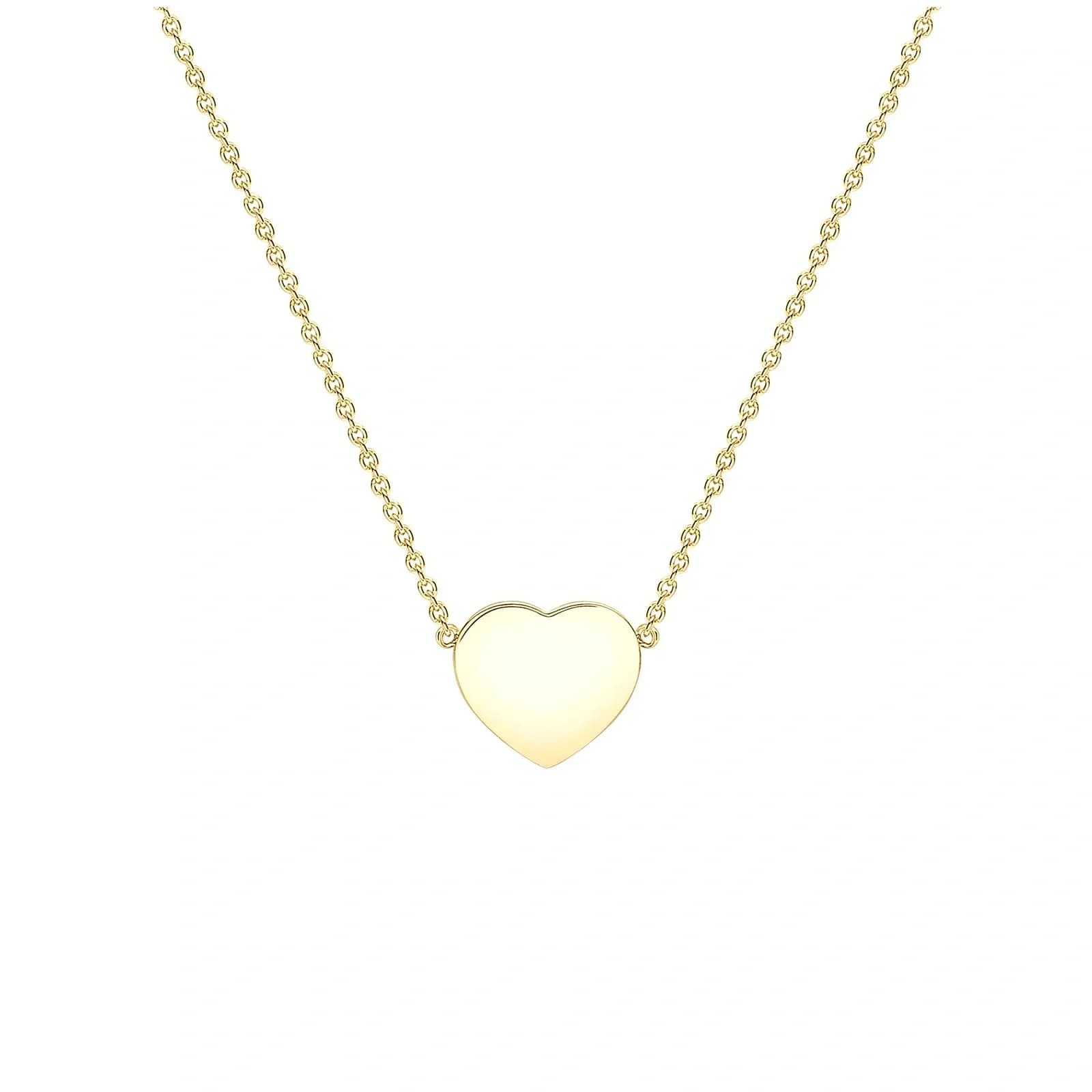 Halsband 9k guld - hjärta 41-43 cm
