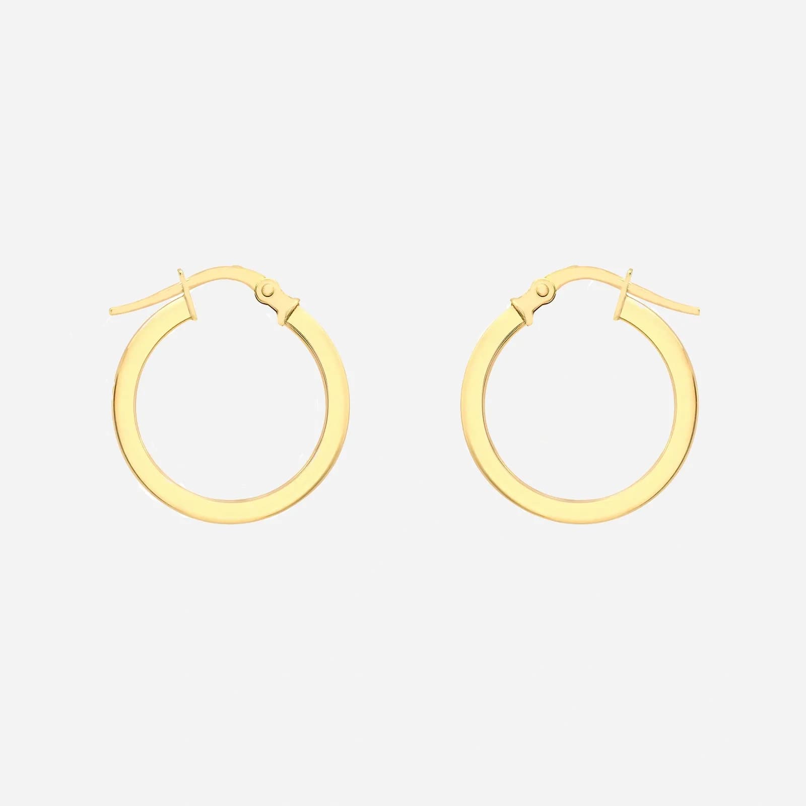 Örhängen 9k guld - platta hoops 18 mm 2