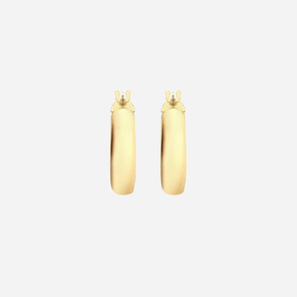 Örhängen 9k guld - ovala hoops 20x22 mm 3