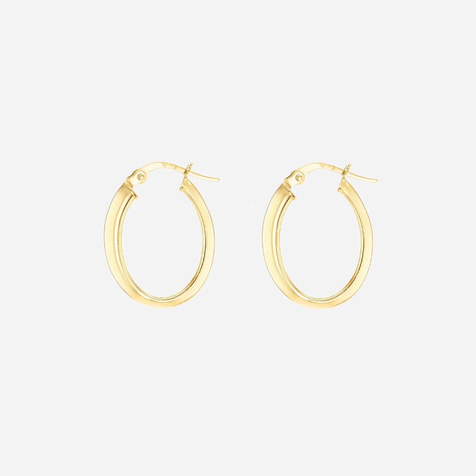 Örhängen 9k guld - ovala hoops 20x22 mm 4