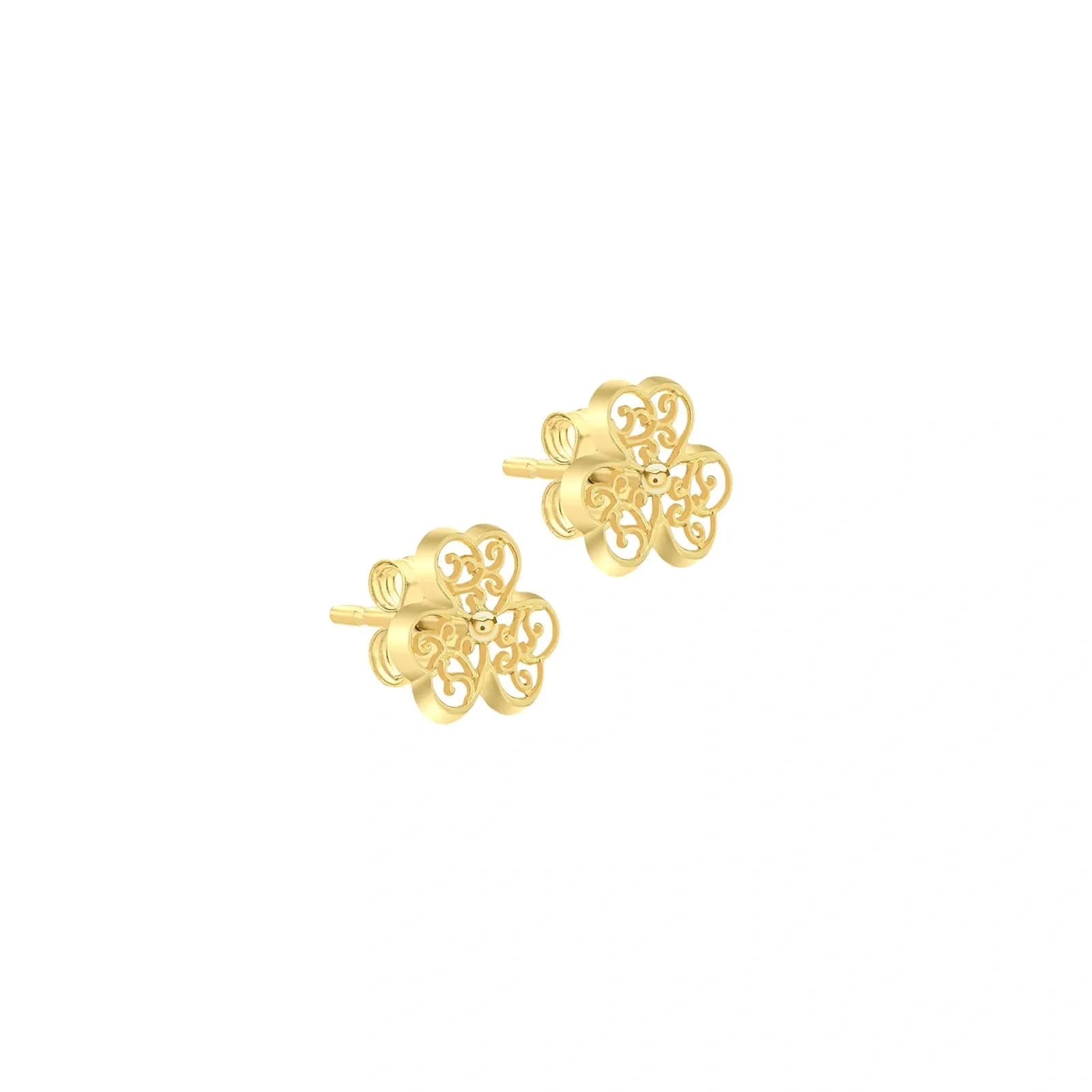 Örhängen 9k guld - studs 8x7 mm 3