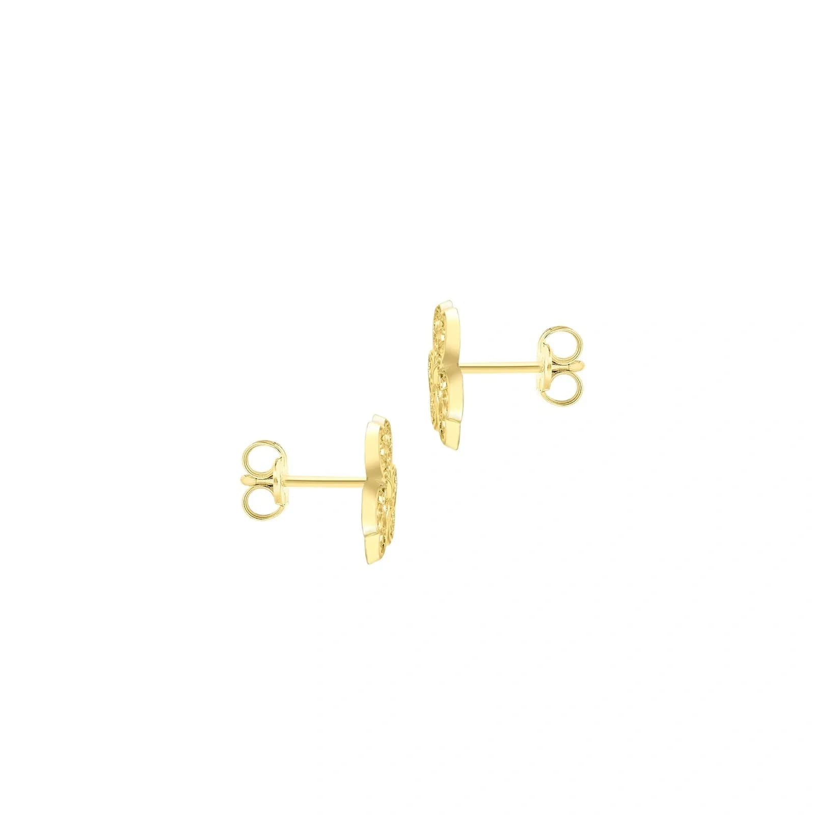 Örhängen 9k guld - studs 8x7 mm 4