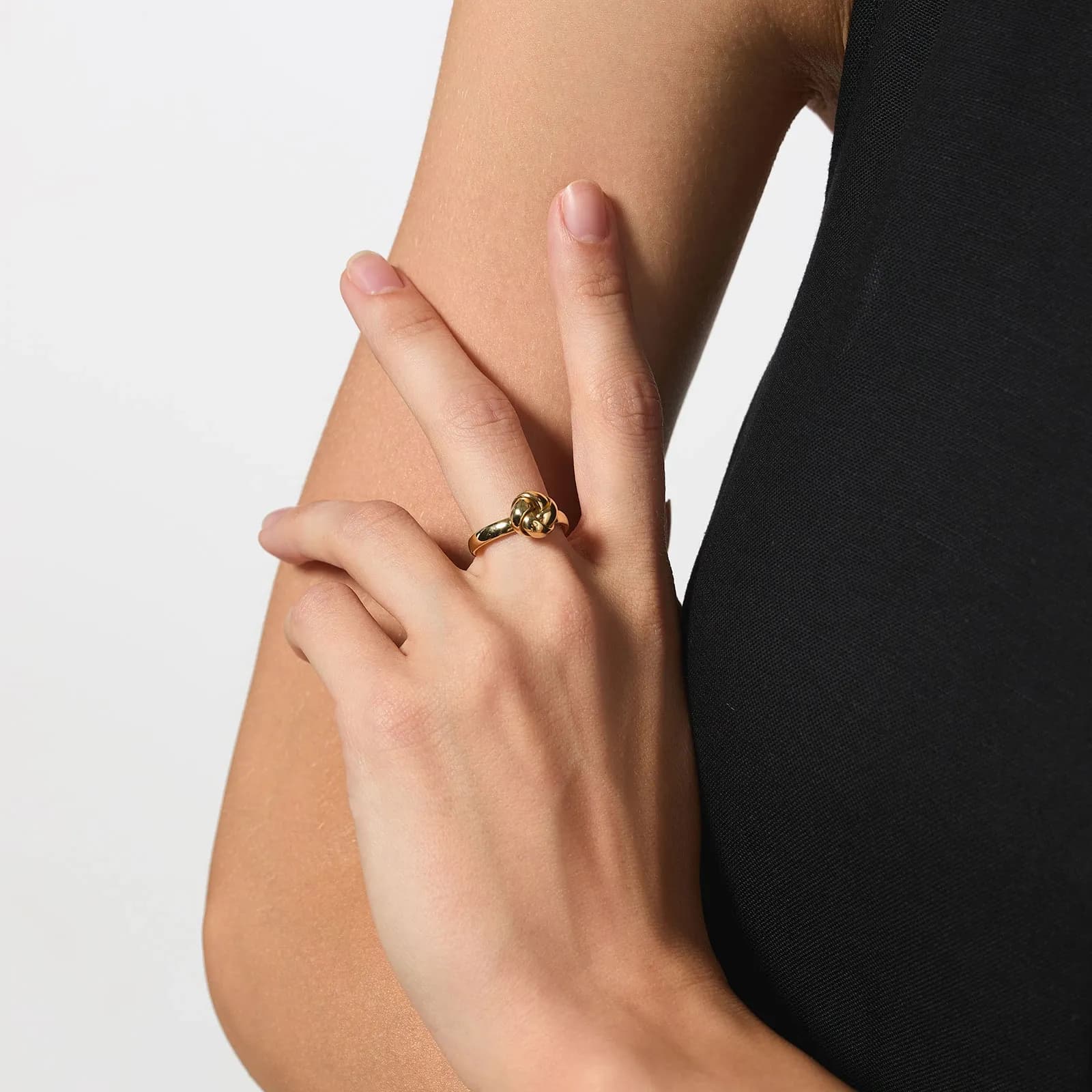 Ring 9k guld - slät knut 2