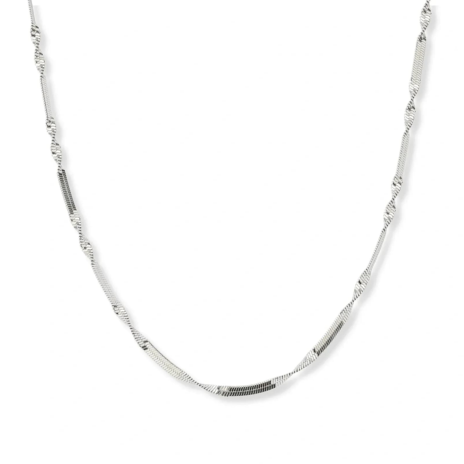 Stålhalsband twist chain - 40+5cm