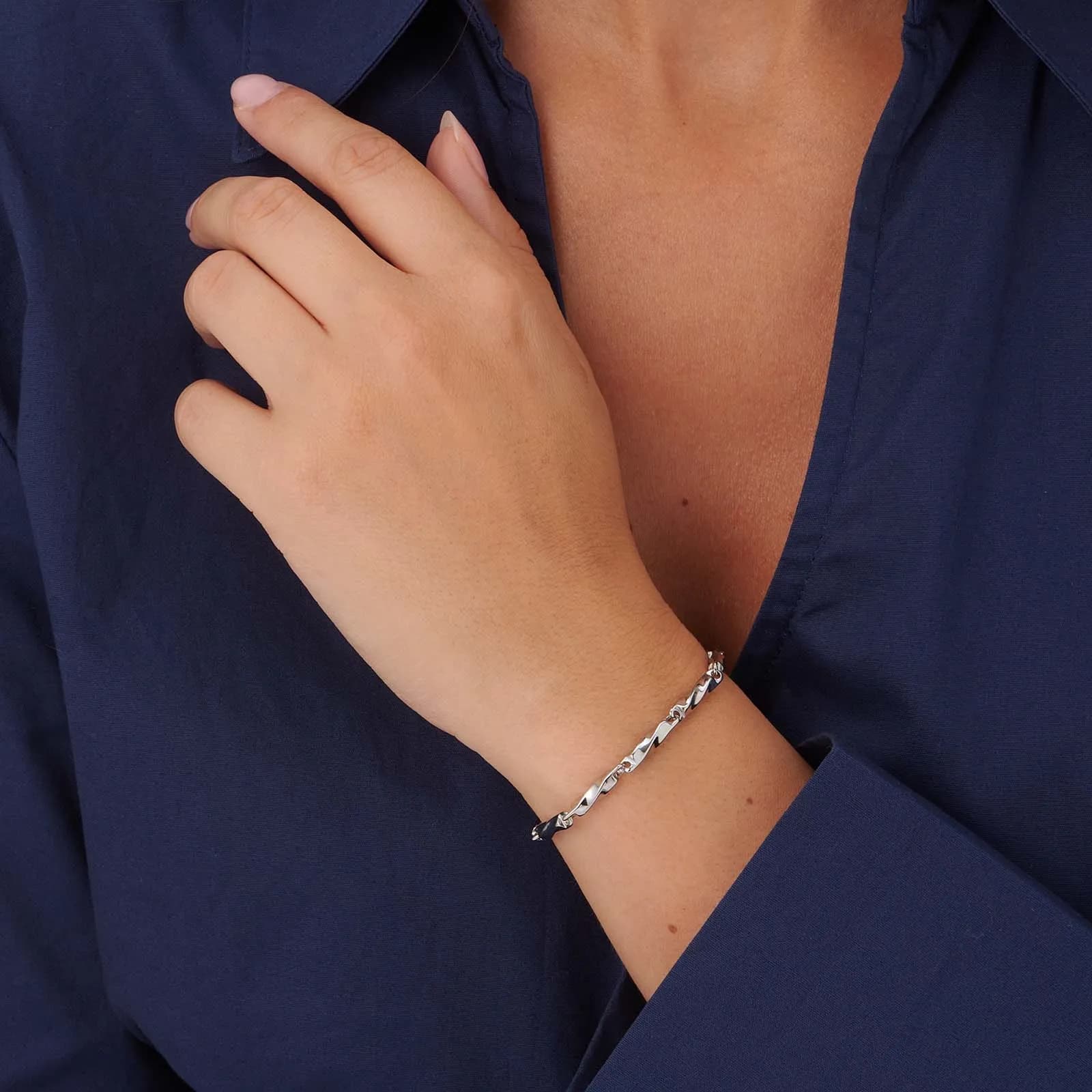 Stålarmband twist chain - 16+3cm 2