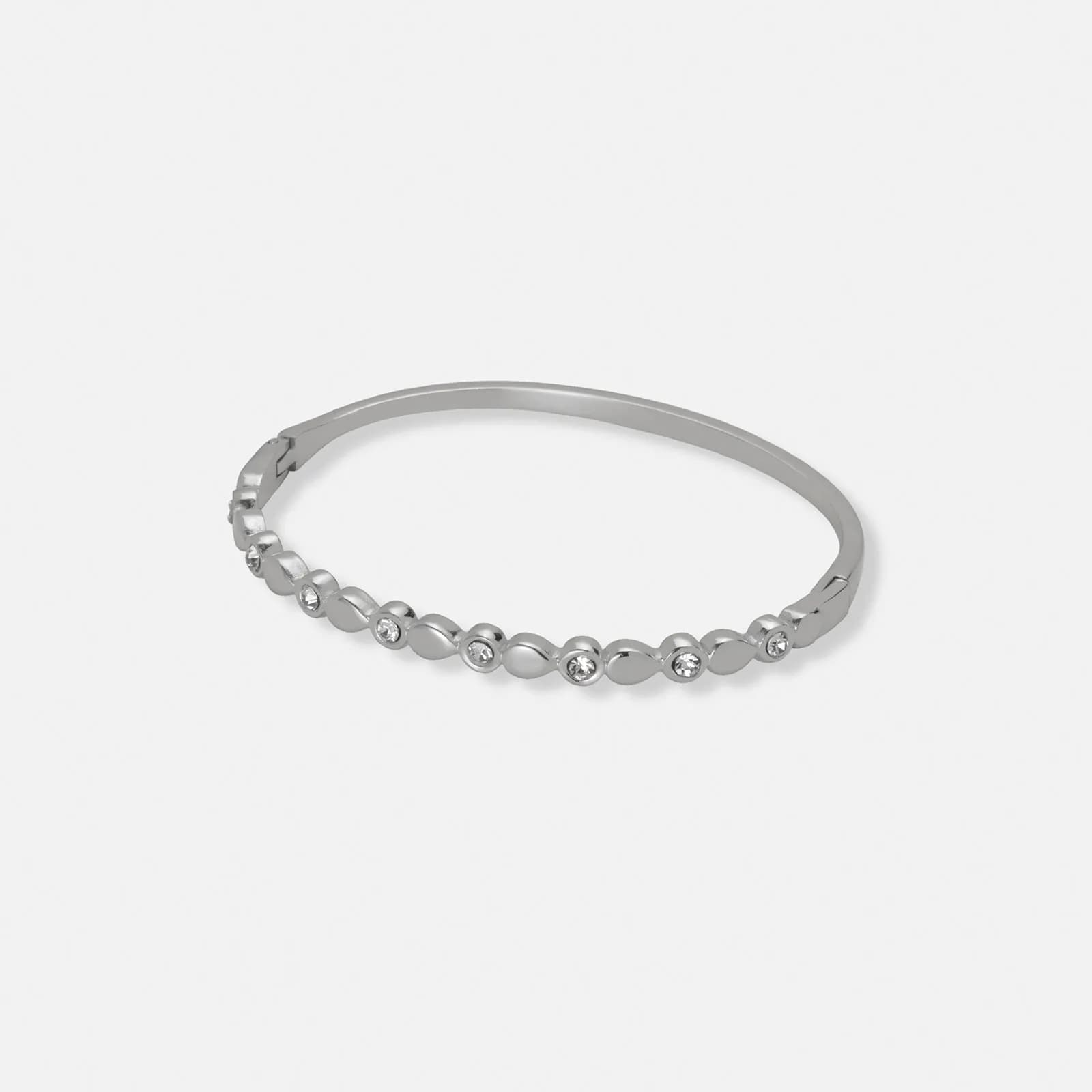 Stålarmband, bangle med droppar och stenar