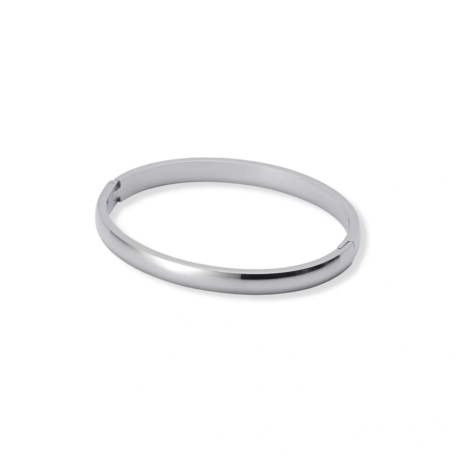 Stålarmband, slät bangle - 6mm bred