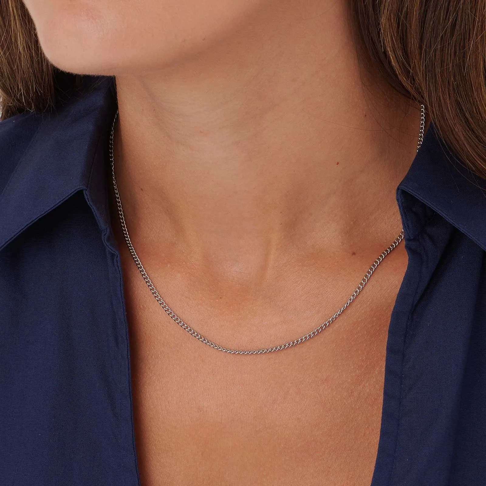 Stålhalsband pansarlänk 2mm bred 2