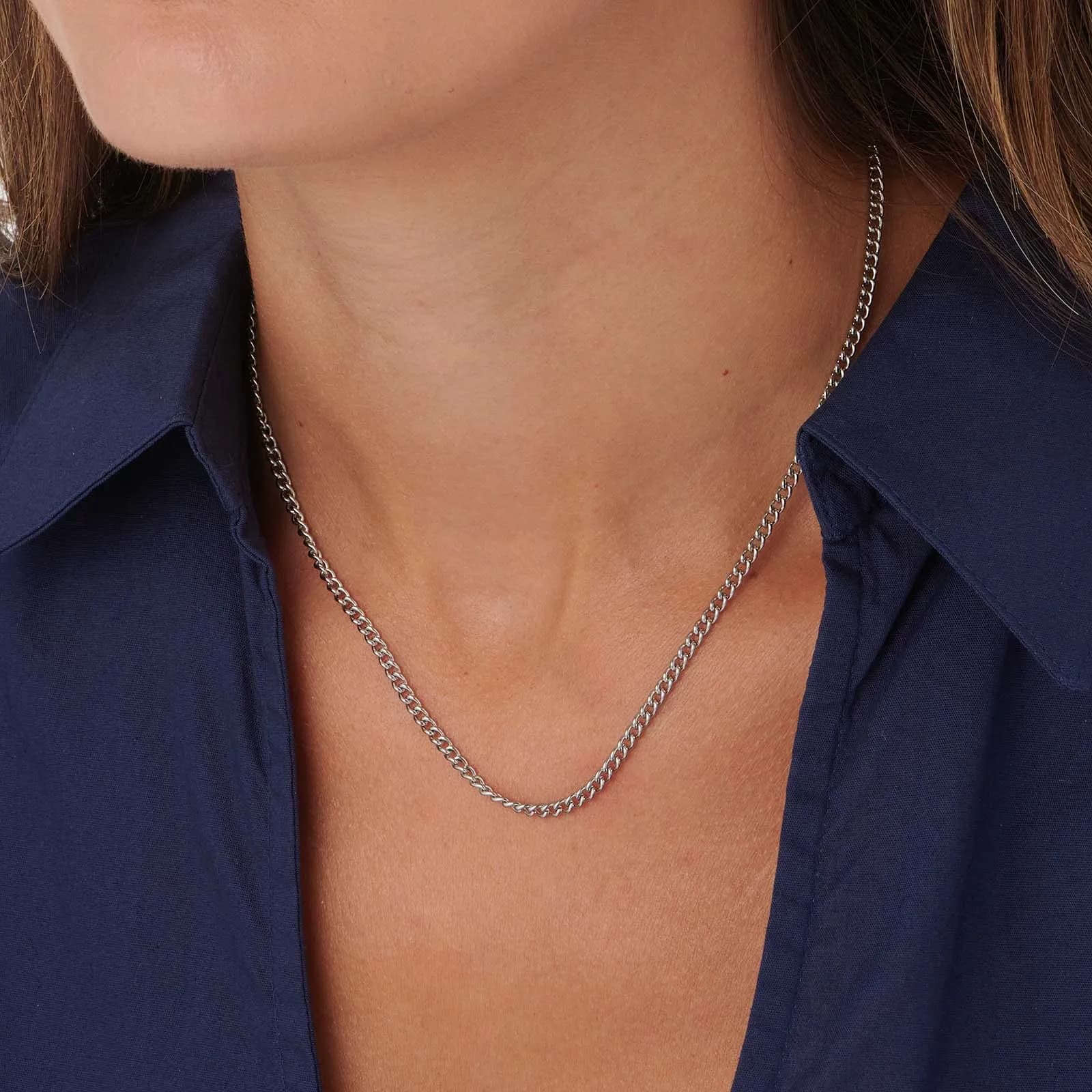 Stålhalsband pansarlänk 3mm bred 2