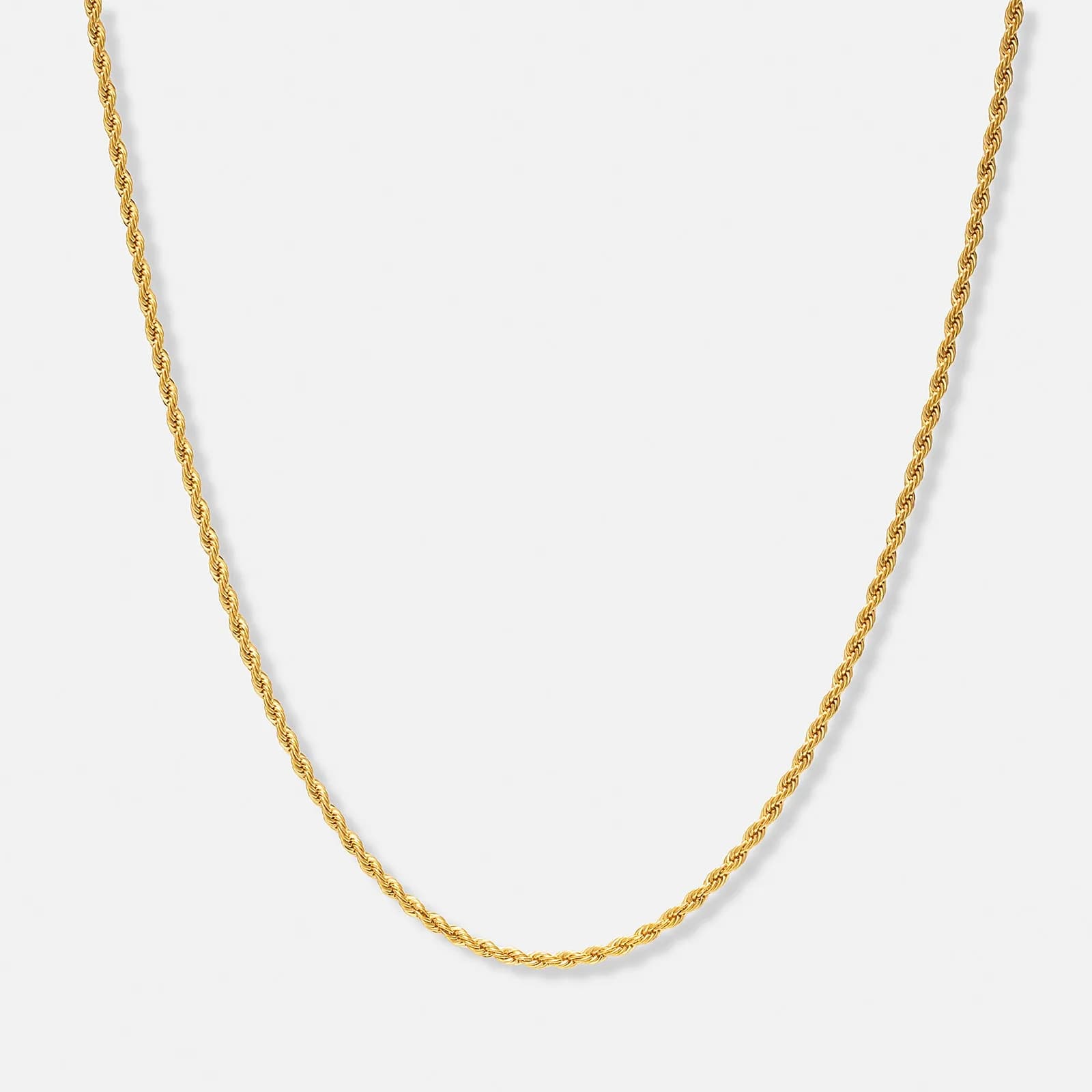 Guldpläterat stålhalsband replänk 2mm