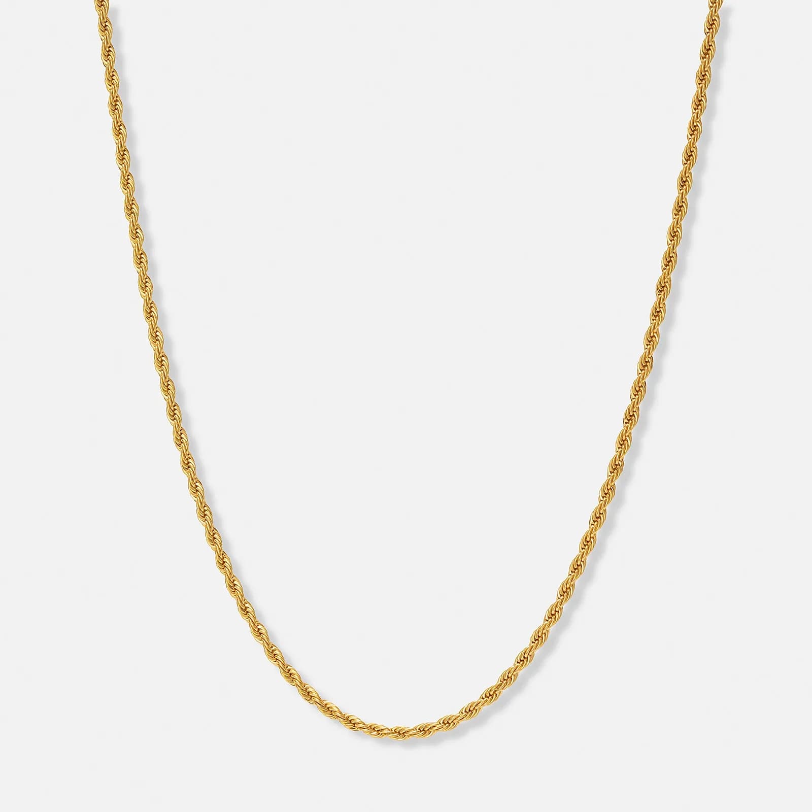 Guldpläterat stålhalsband replänk 4mm