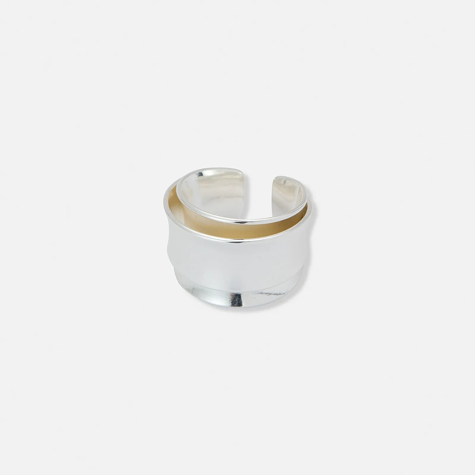Silverpläterad ring - öppen bred 16,5