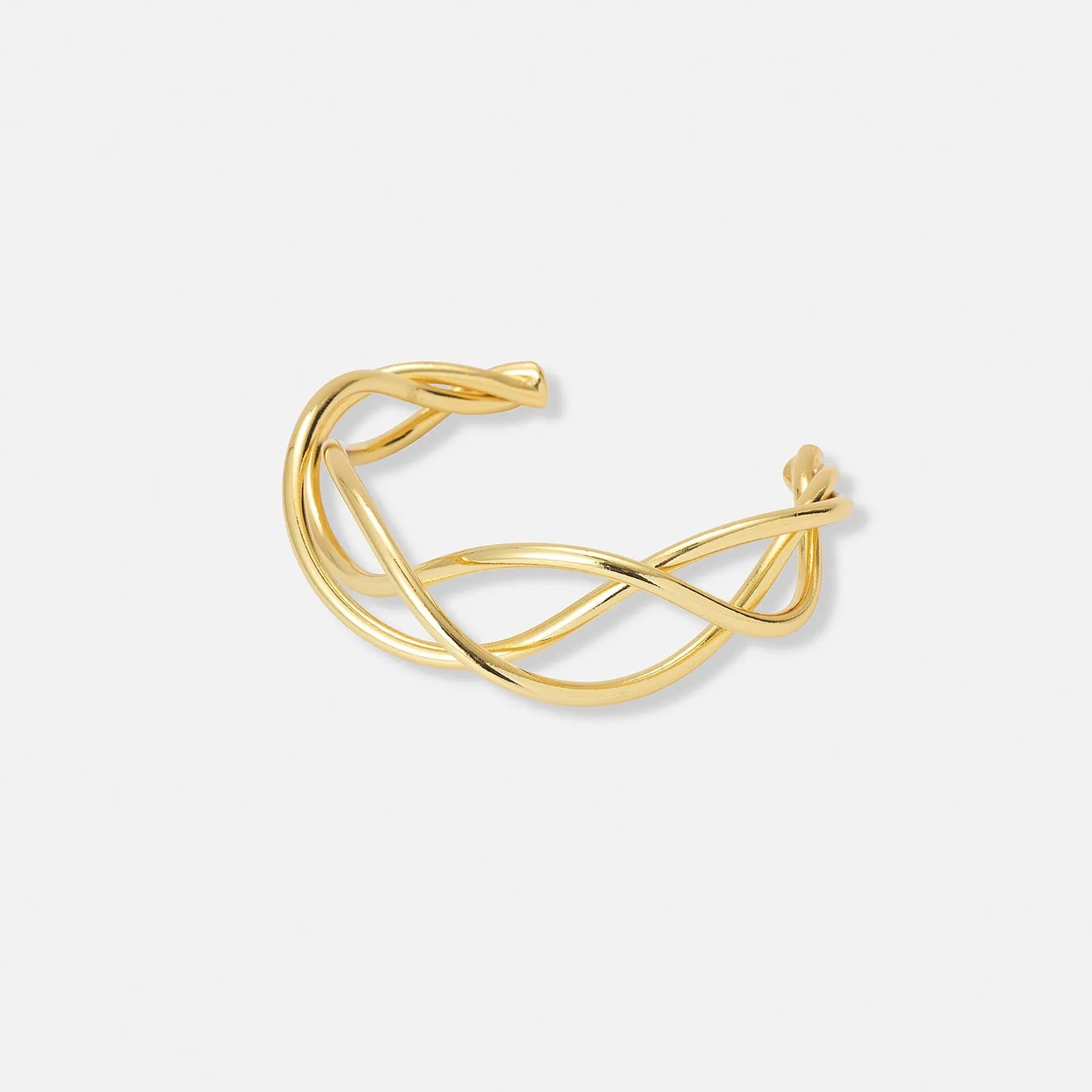 Silverpläterat vridet armband, bangle