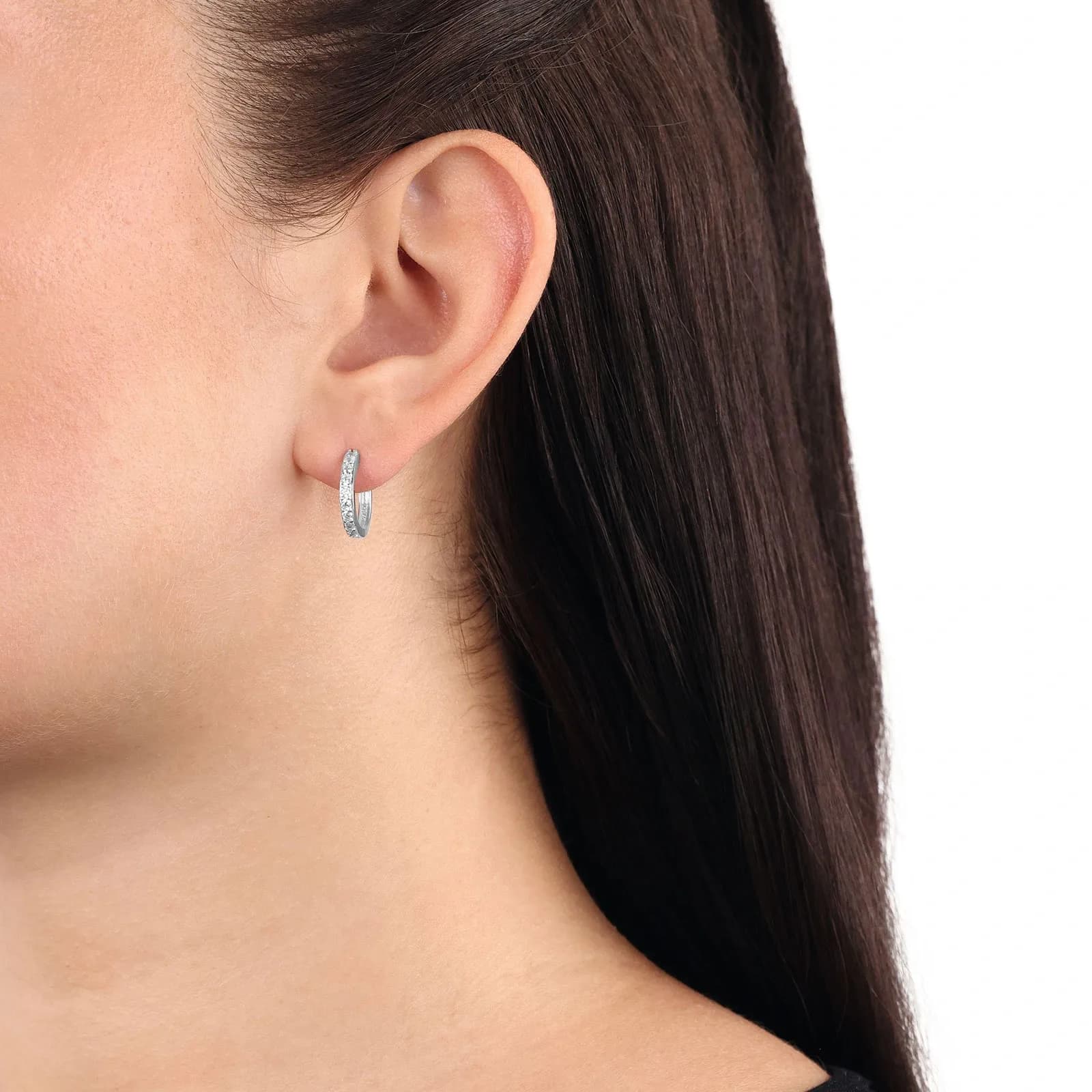 Örhängen 925 Sterling Silver - creoler 1,3 cm 3