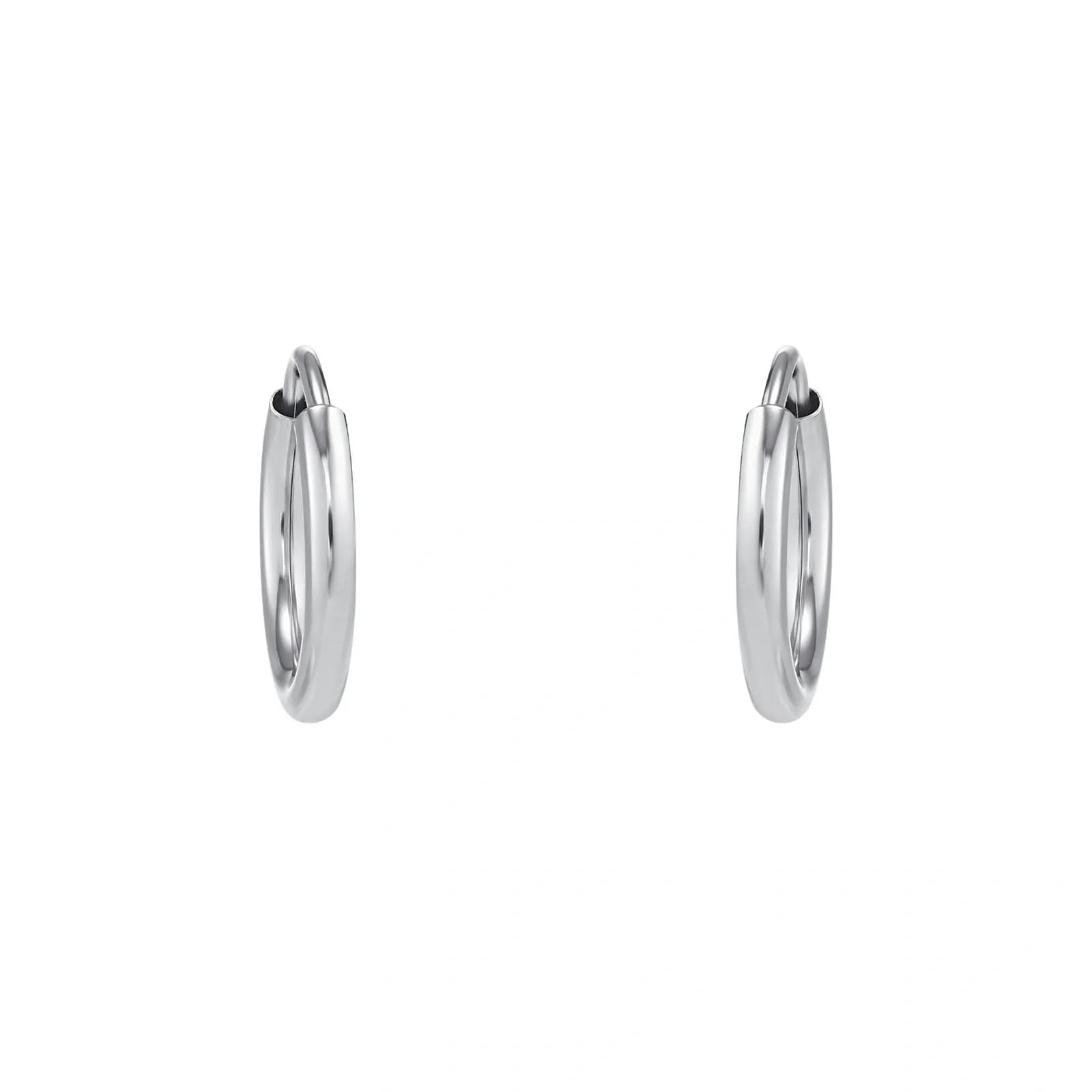 Silverörhängen - rörformade hoops, 13 mm 3