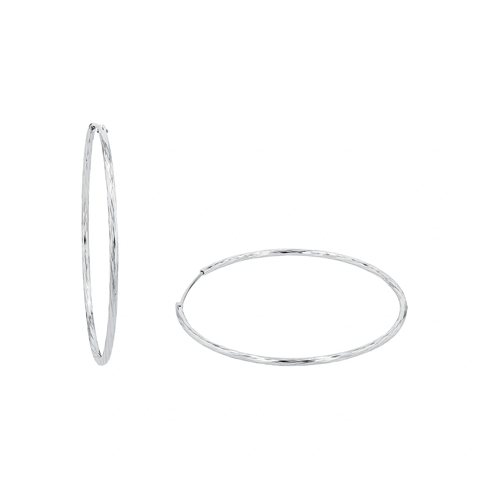 Örhängen 925 Sterling Silver - creoloer 5,5 cm 1