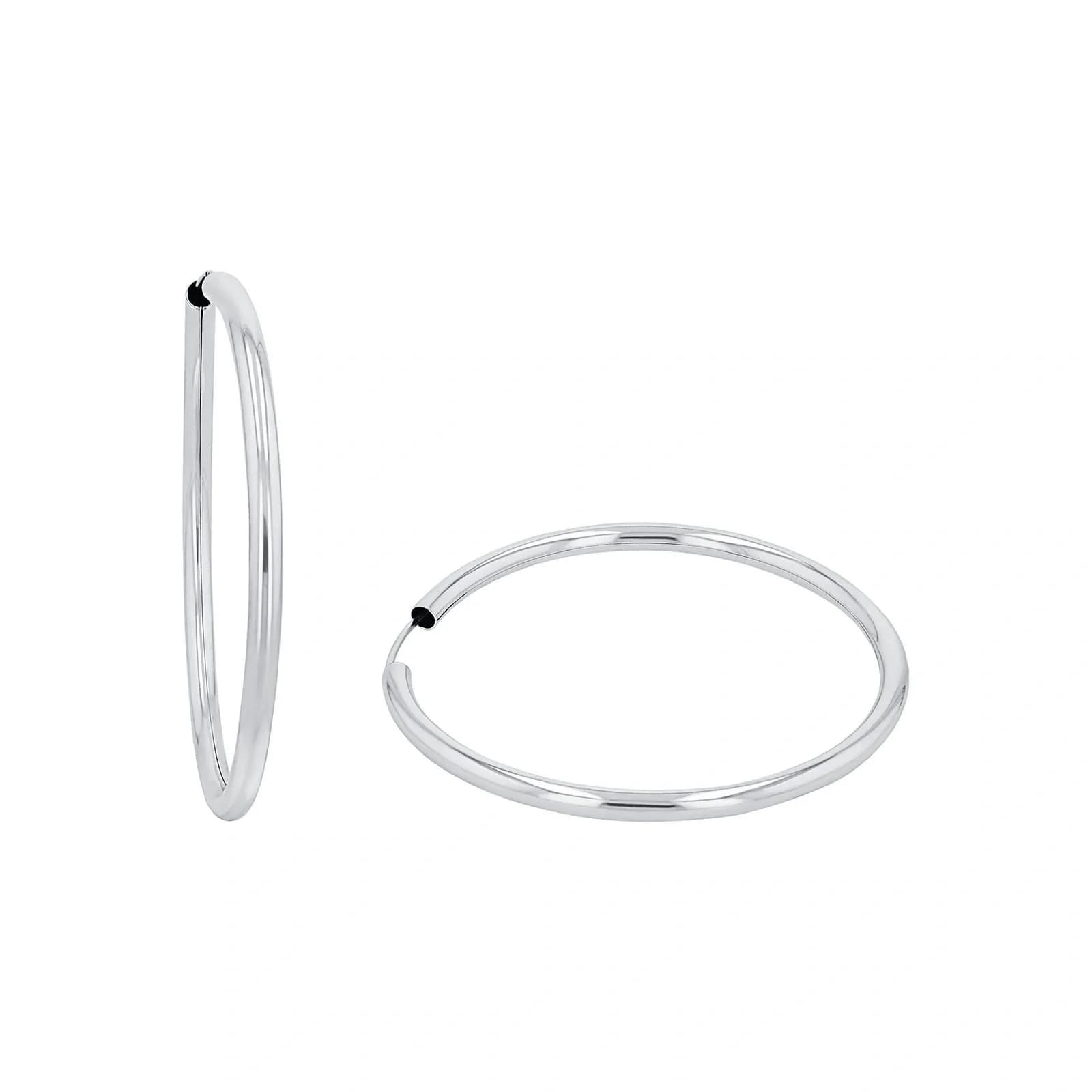 Örhängen 925 Sterling Silver - creoler 4,5 cm