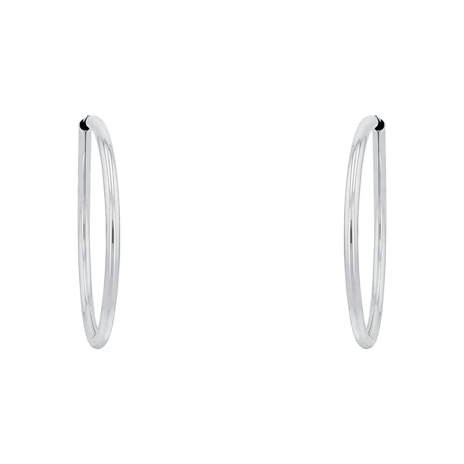 Örhängen 925 Sterling Silver - creoler 4,5 cm 2