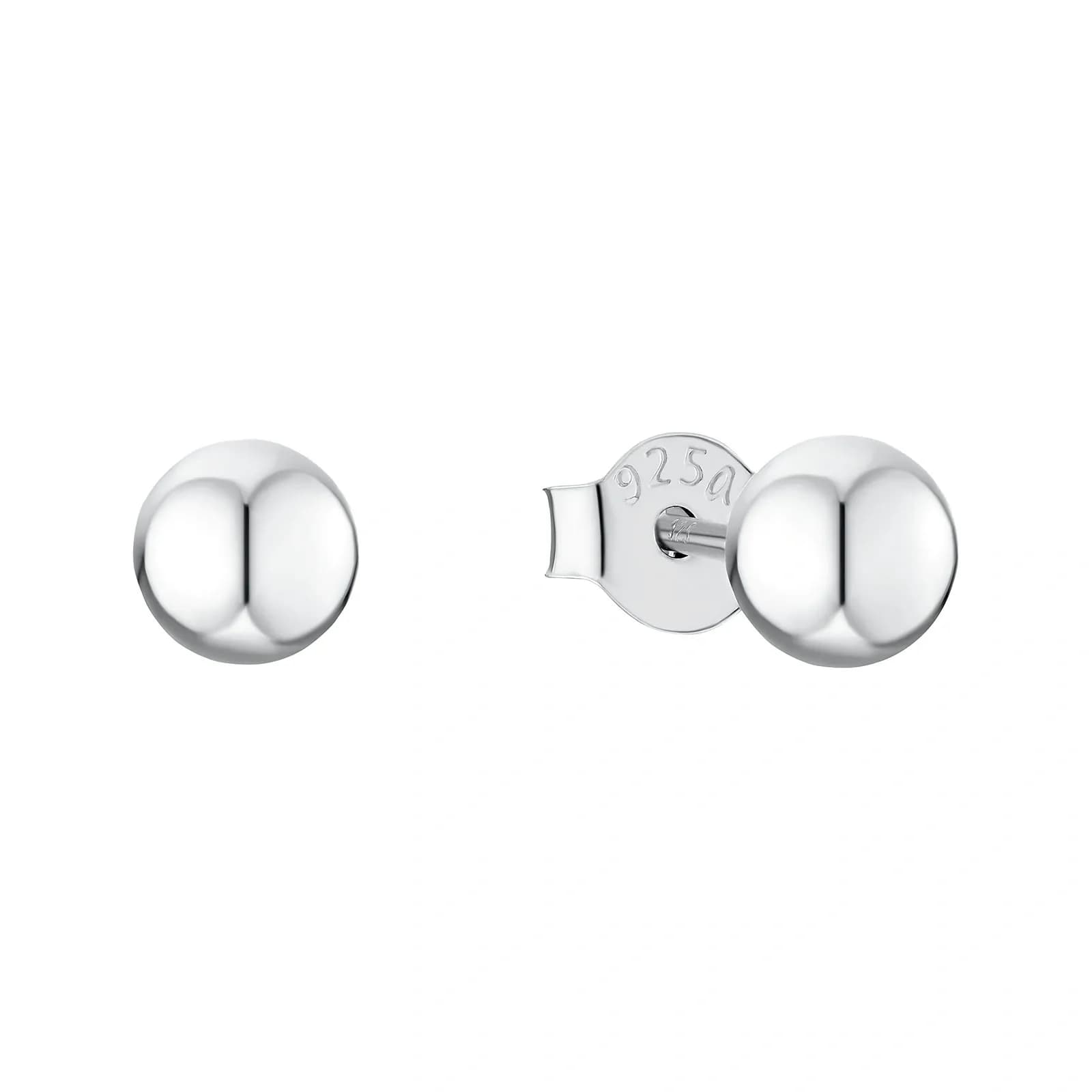 Silverörhängen, studs bollar - 5 mm 1