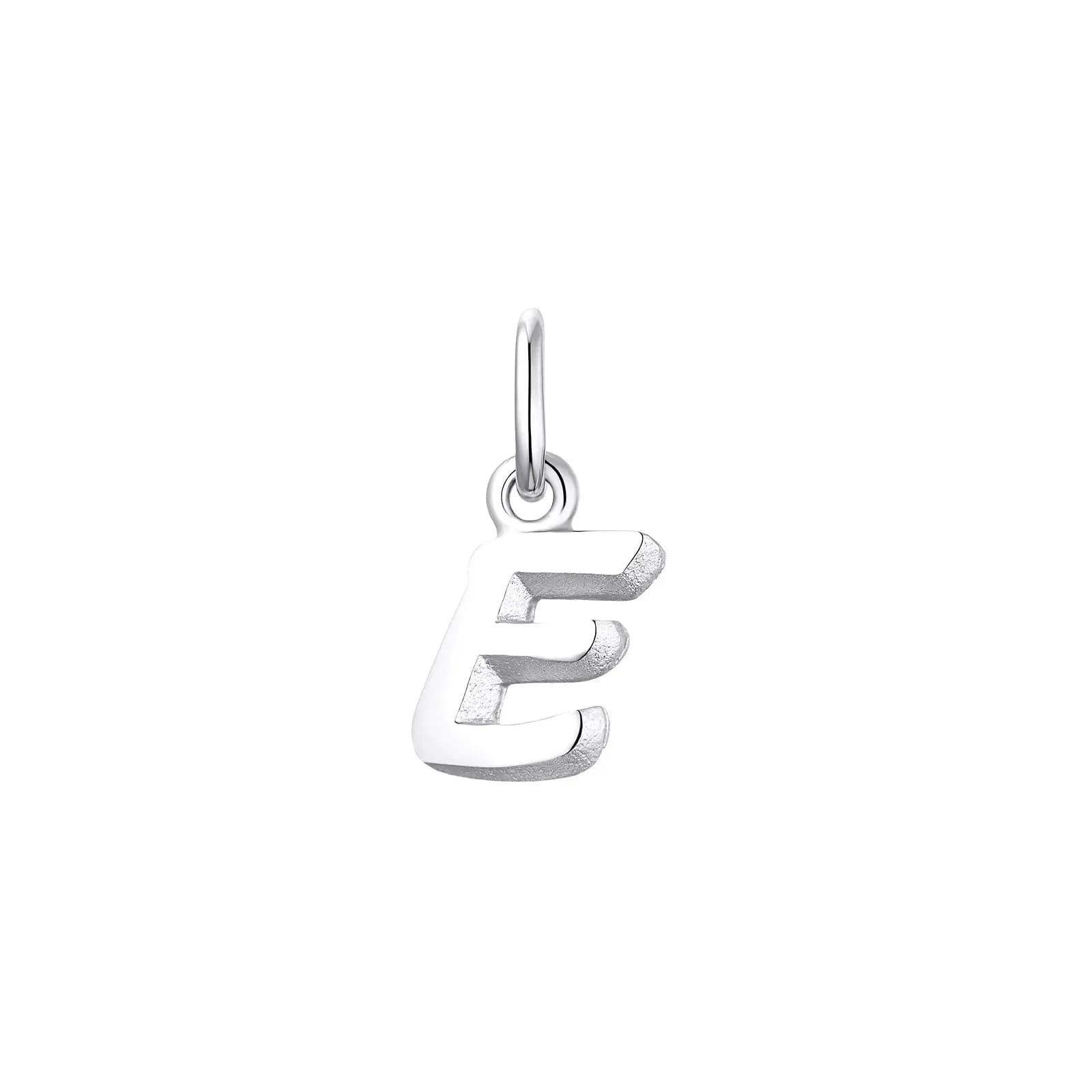 Hängsmycke i äkta silver - bokstav E, 6 mm