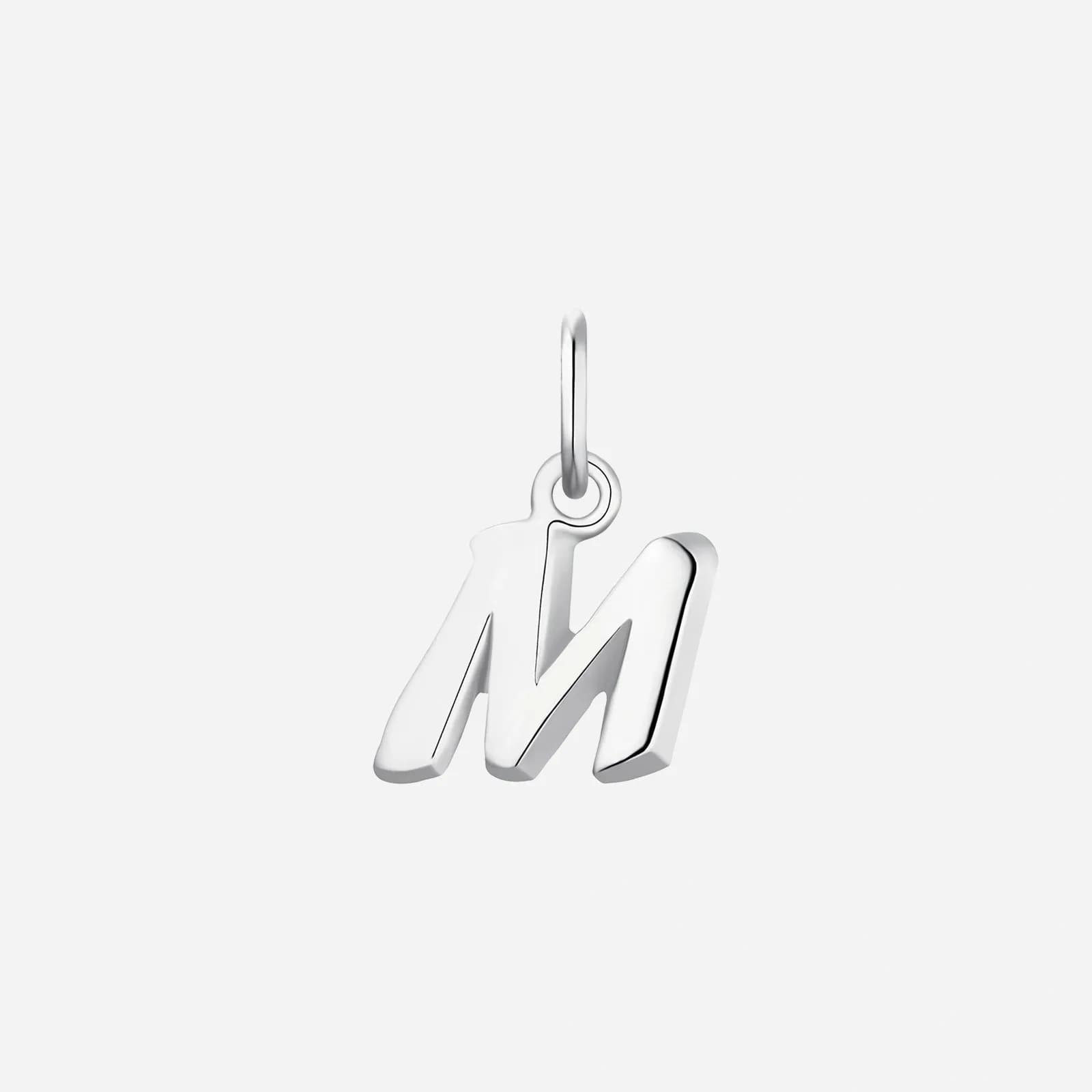 Hängsmycke i äkta silver - bokstav M, 10 mm