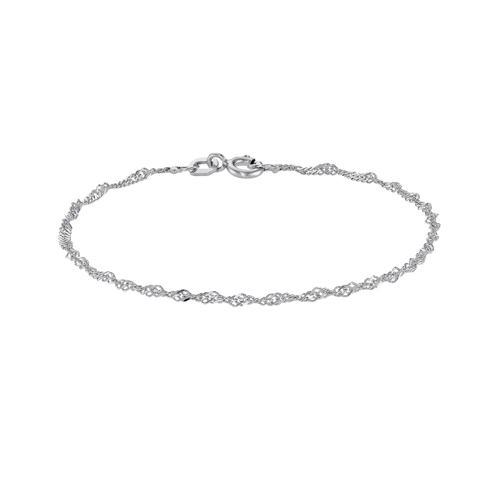 Silverarmband - singaporelänk, 16 cm / 1,8 mm