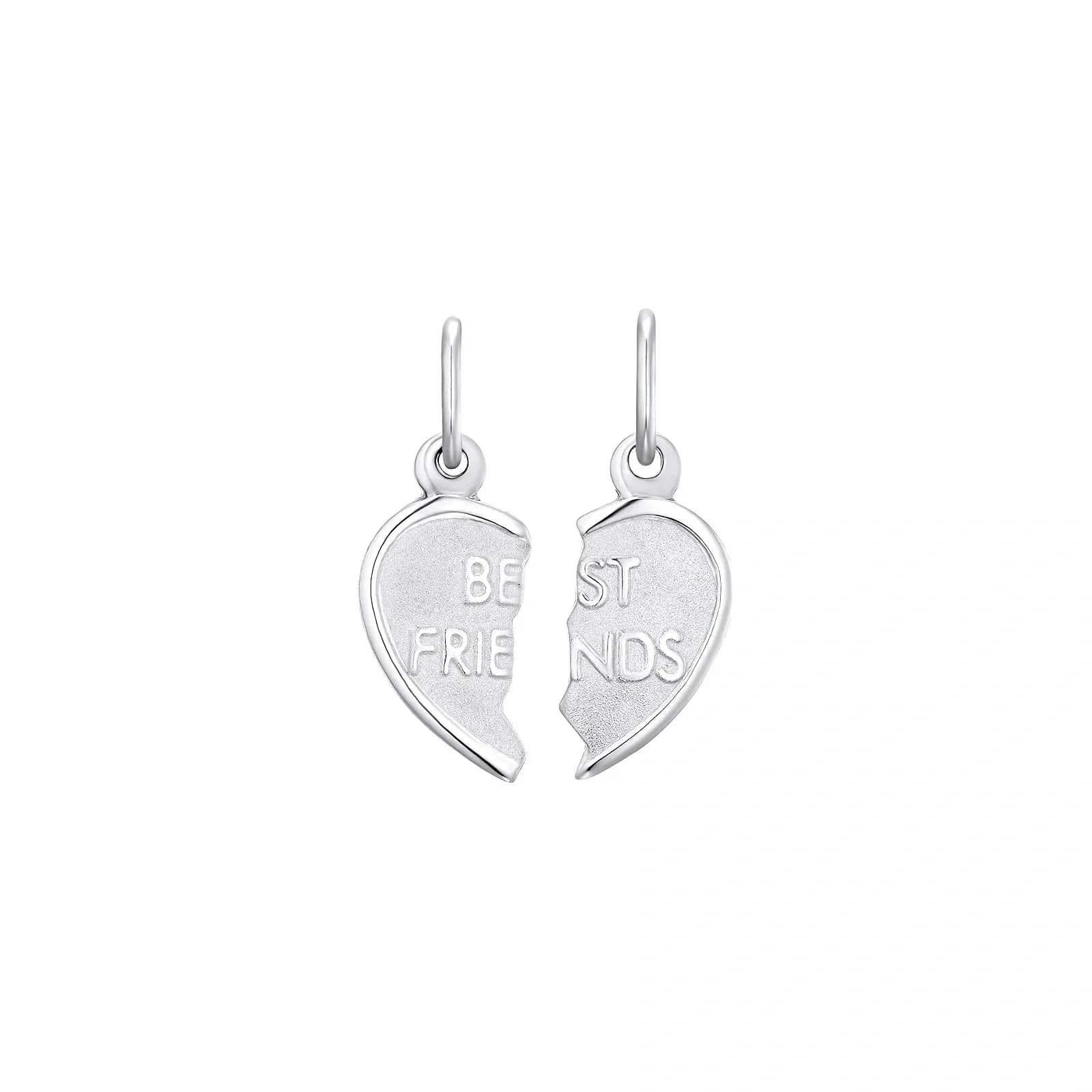 Hängsmycke i äkta silver - delbart hjärta, 18 mm
