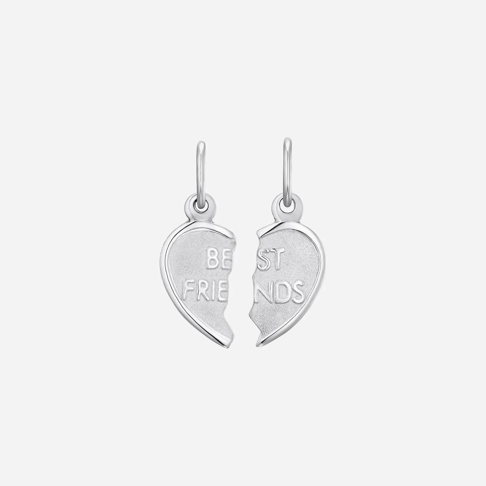 Hängsmycke i äkta silver - delbart hjärta, 18 mm