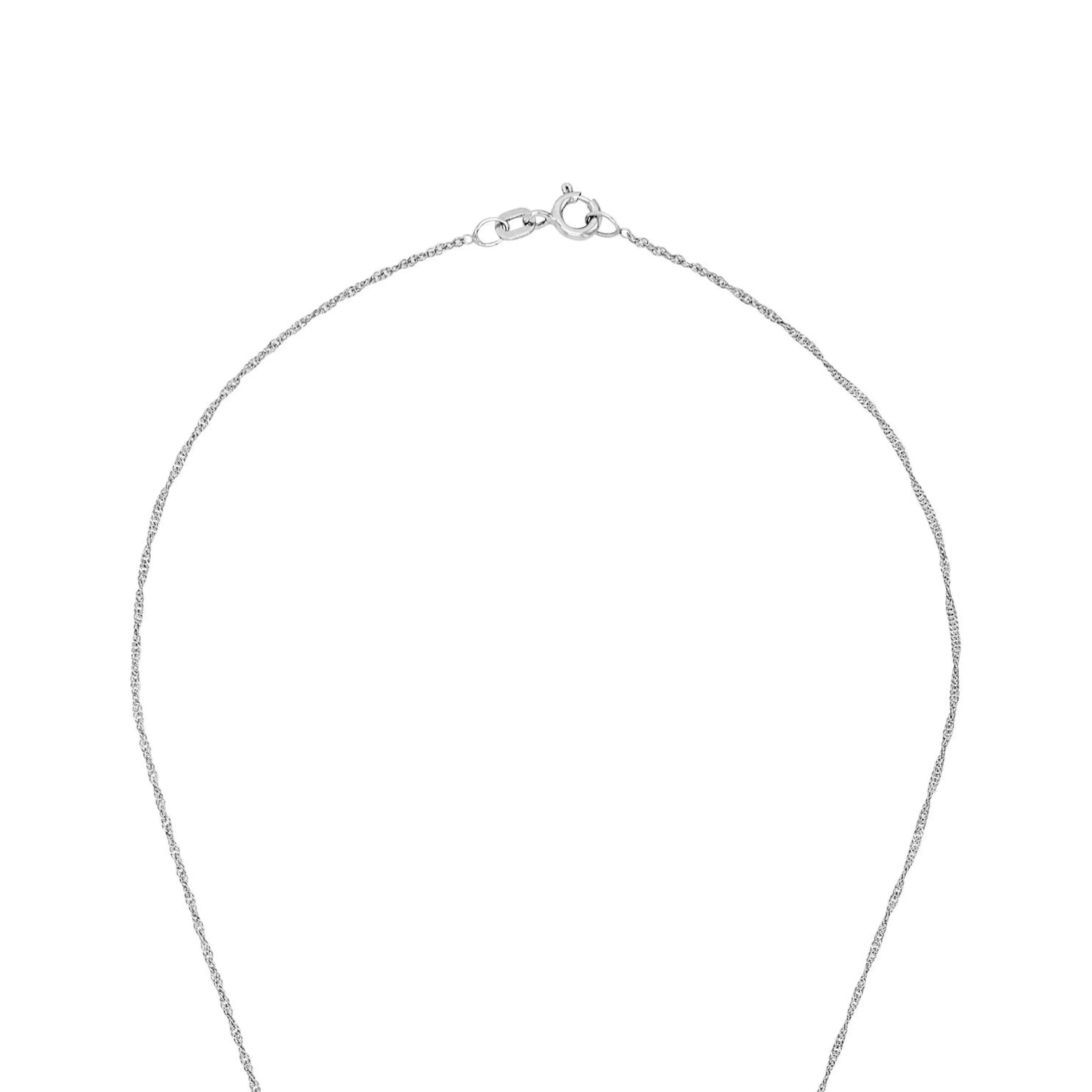 Silverhalsband, tre rörliga hjärtan - 42 cm 3