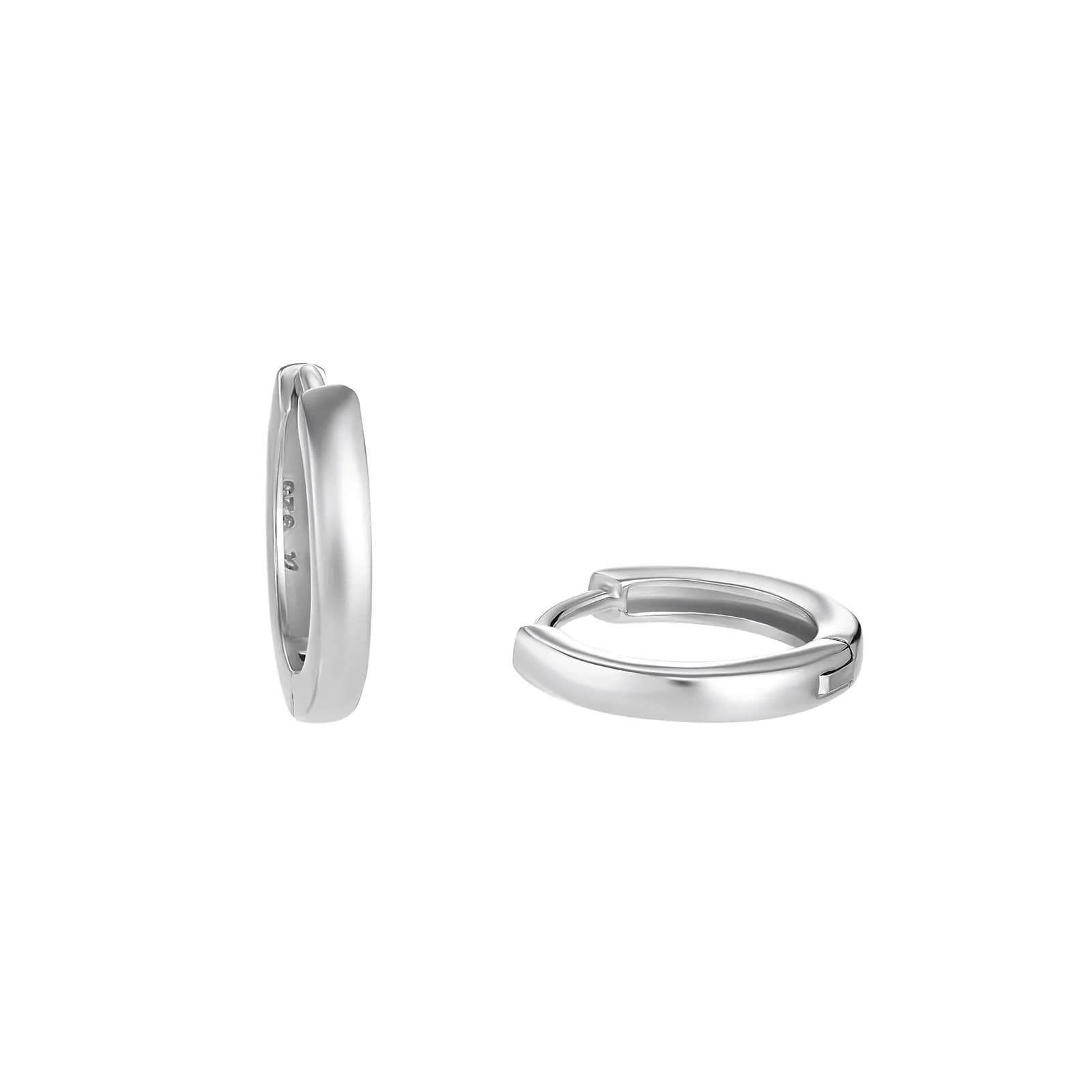 Silverörhängen, hoops runda - 13 mm