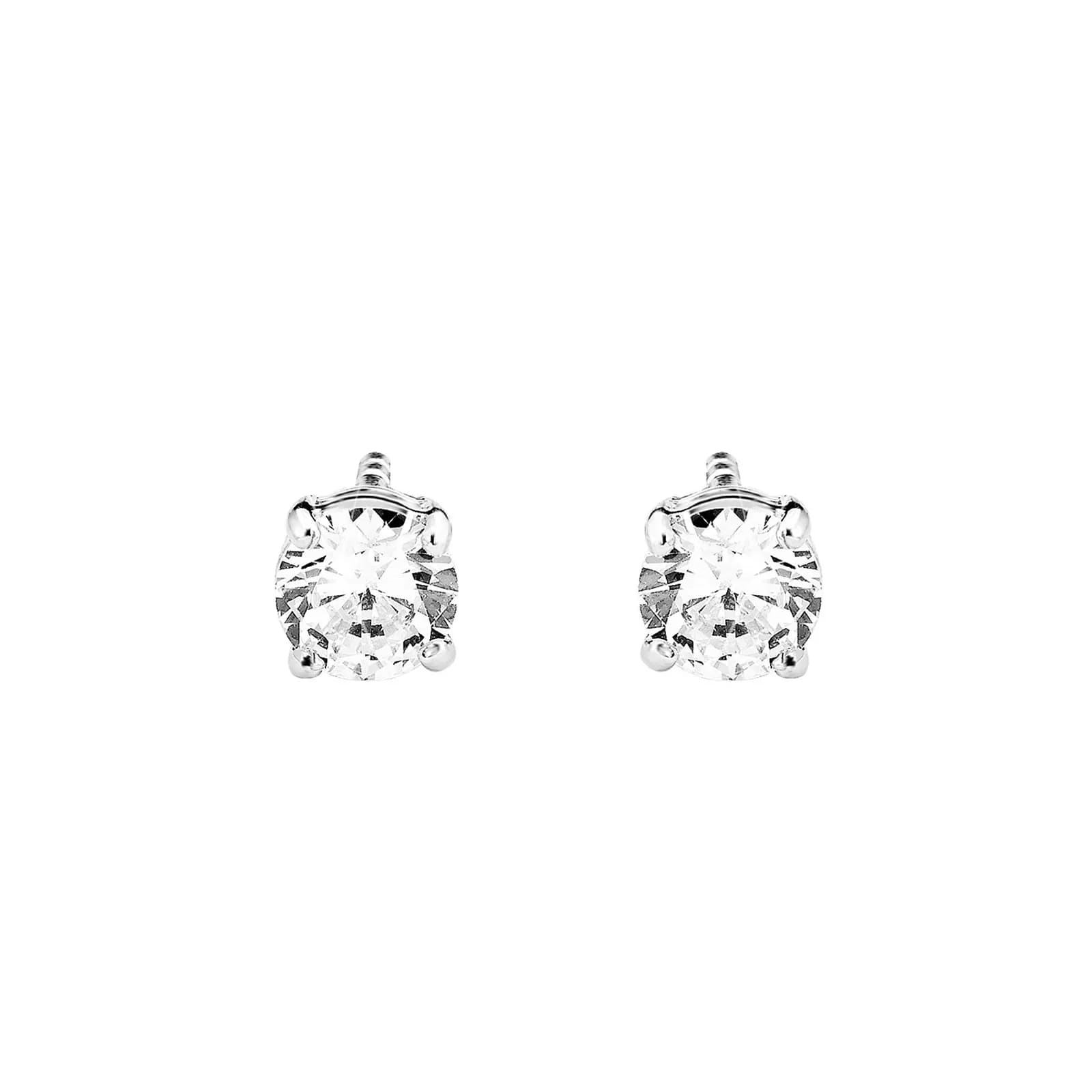 Silverörhängen - studs 5 mm 2