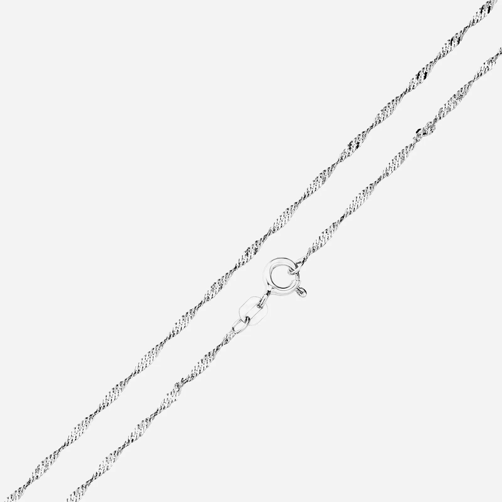Silverhalsband - Singaporekedja, 45 cm, 1,5mm