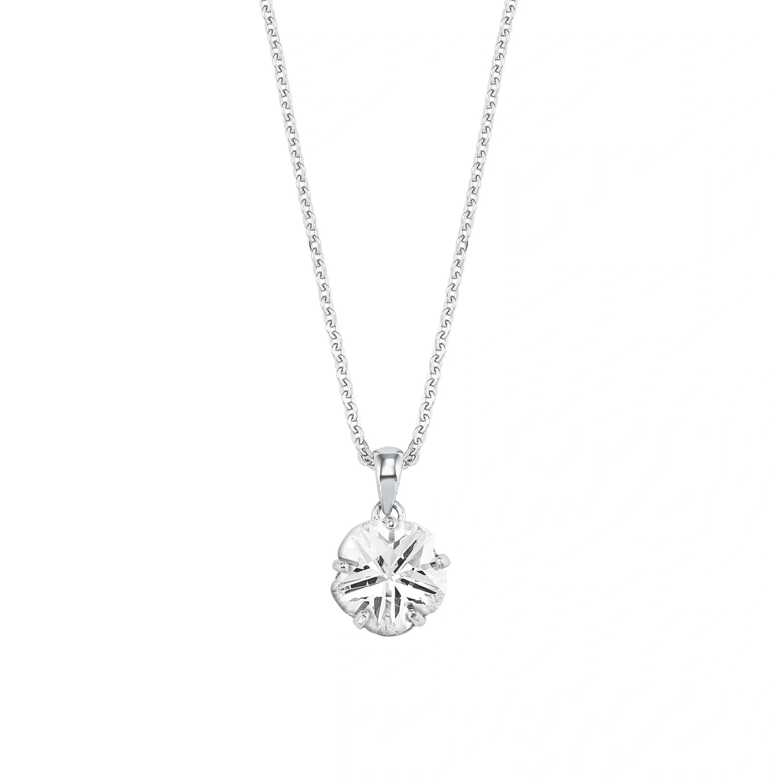 Silverhalsband - vit Kubisk Zirkonia