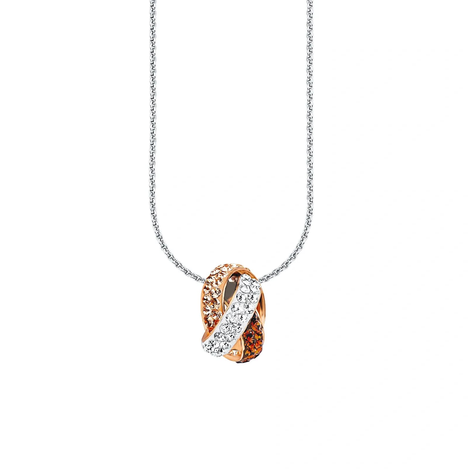 Silverhalsband - tre ringar, 45 cm