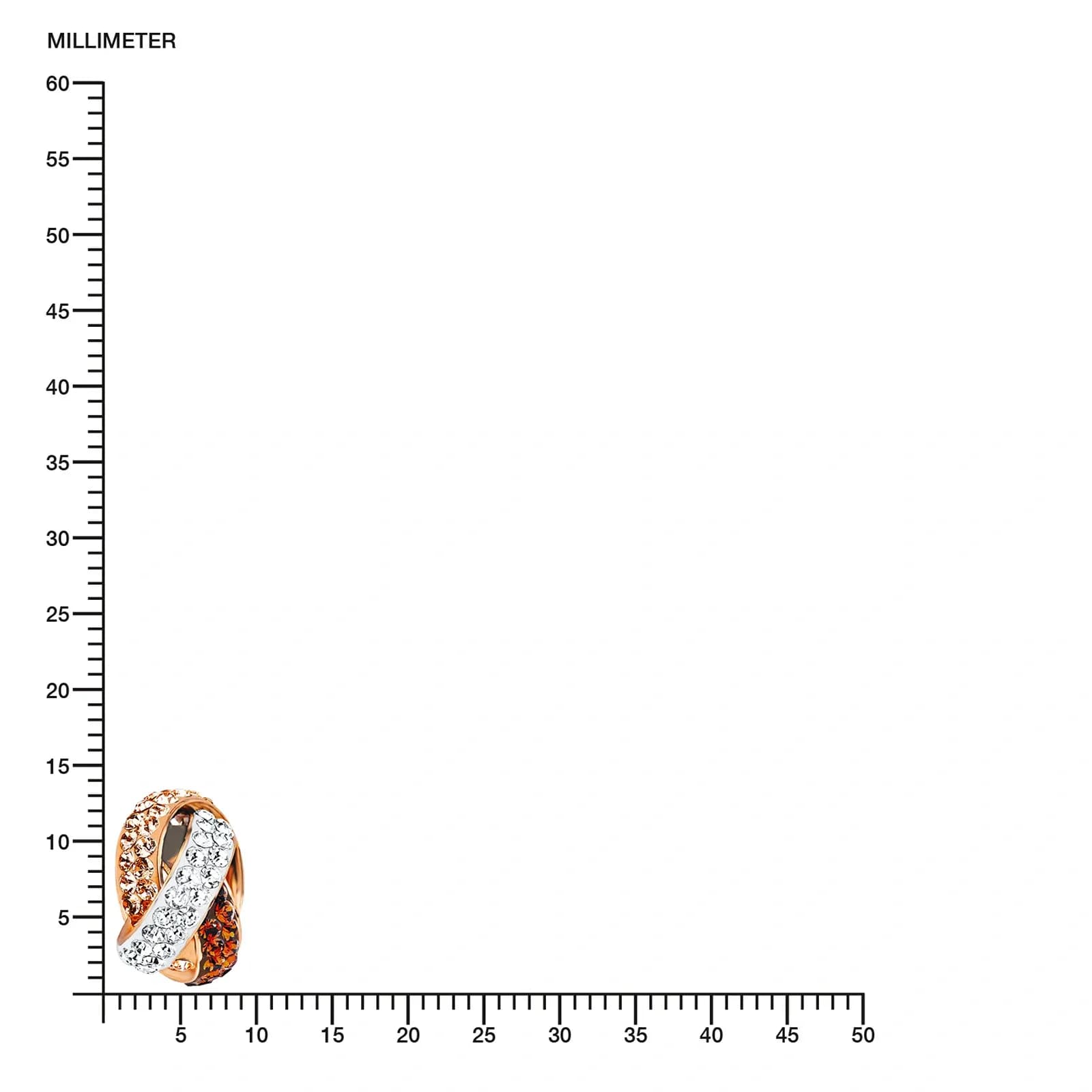 Silverhalsband - tre ringar, 45 cm 2
