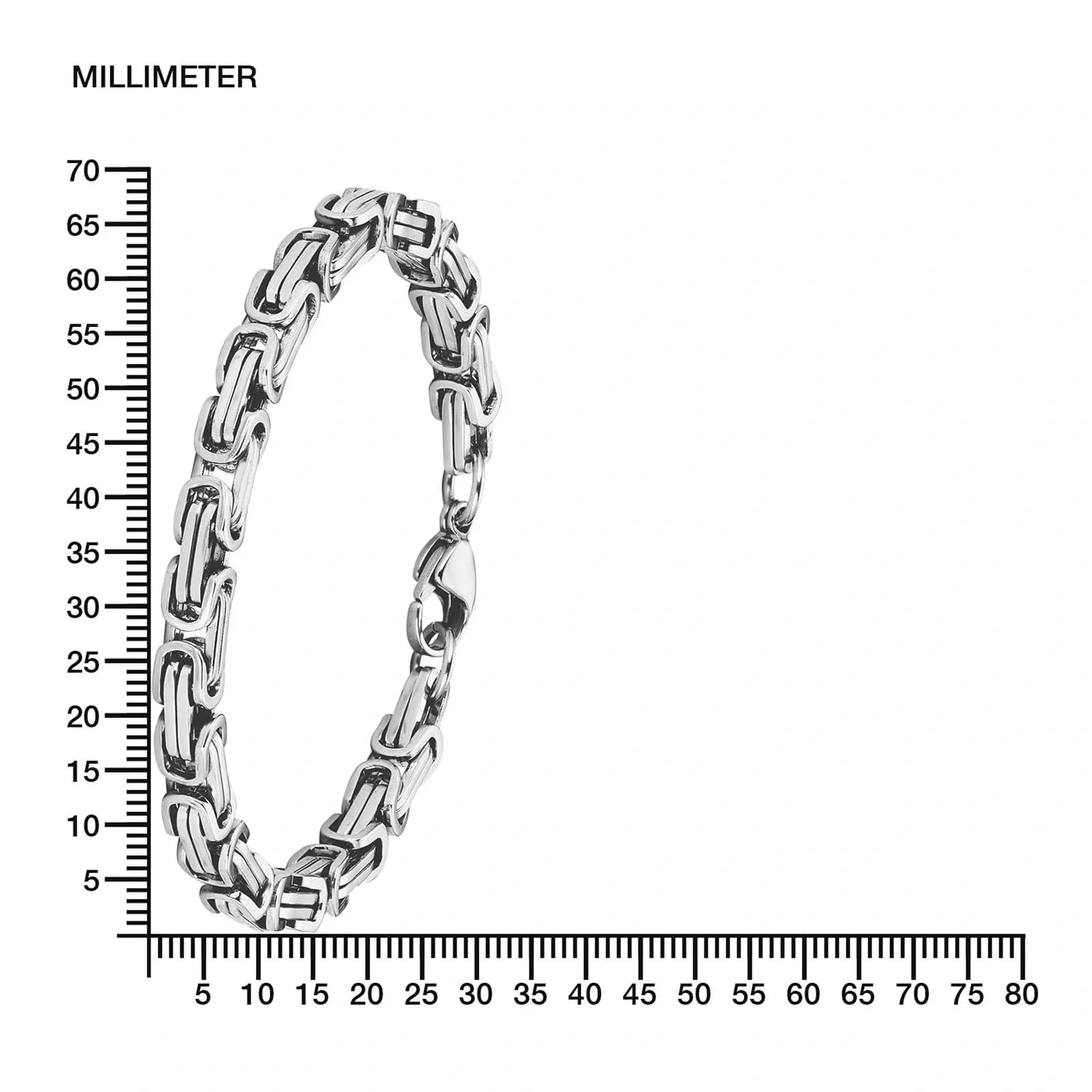 Stålarmband för herr - 21 cm / 5 mm 3