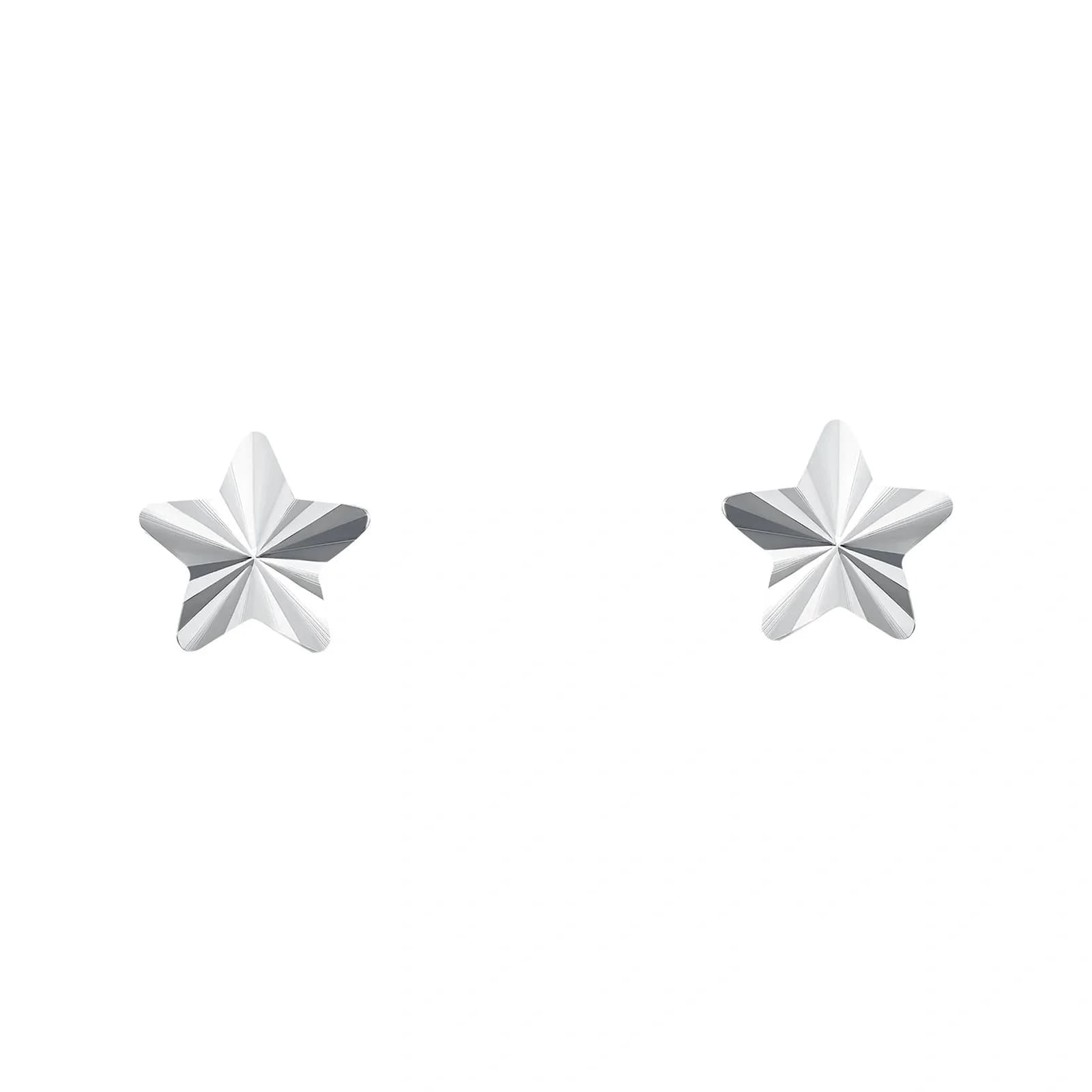 Silverörhängen barn - studs stjärnor, 5 mm 3