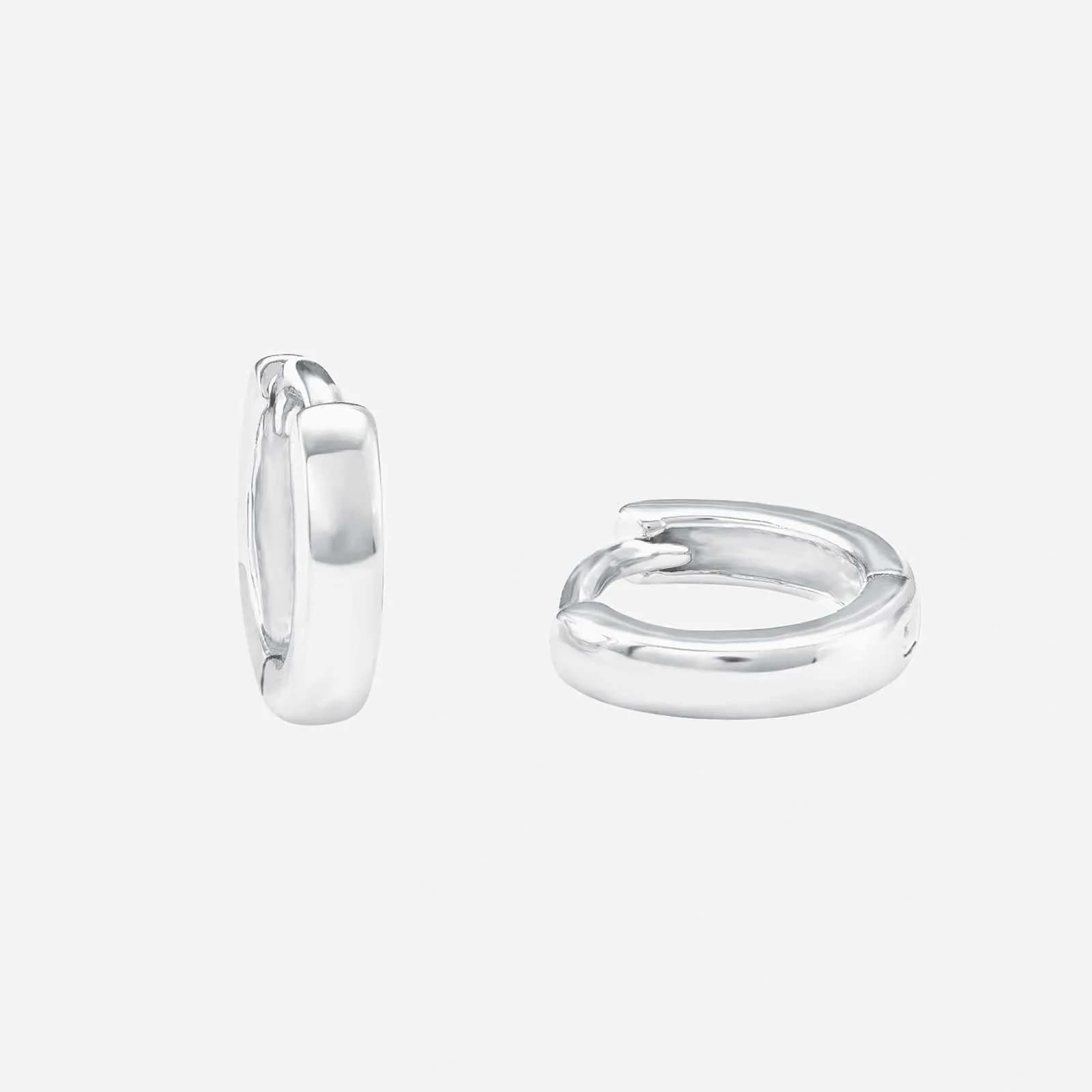 Silverörhängen - släta hoops 10 mm
