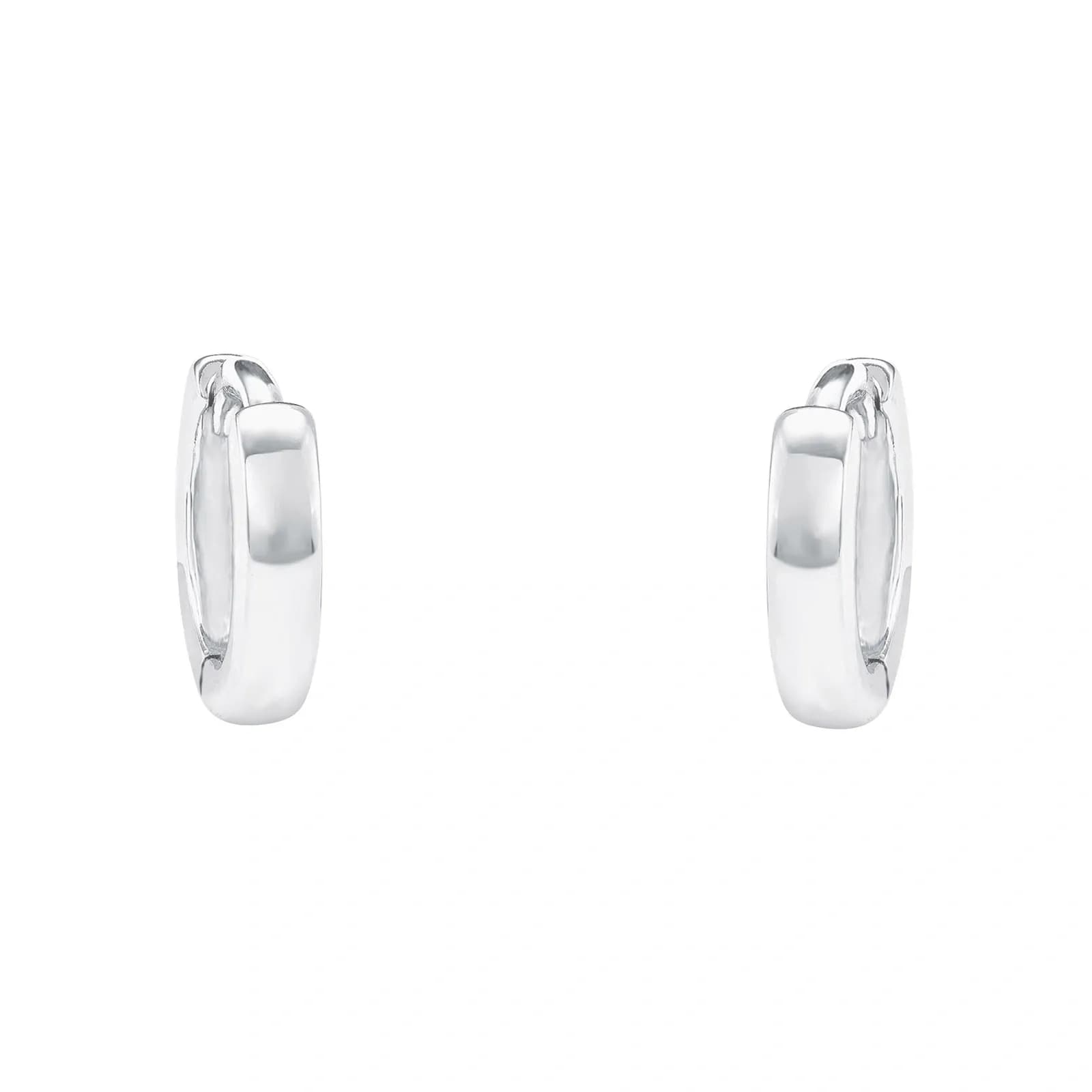 Silverörhängen - släta hoops 10 mm 3